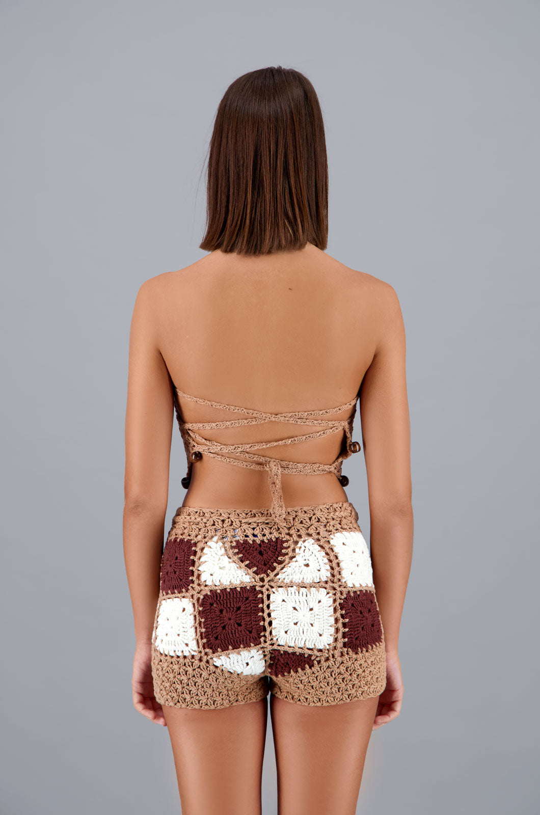 Crochet Shorts Brown