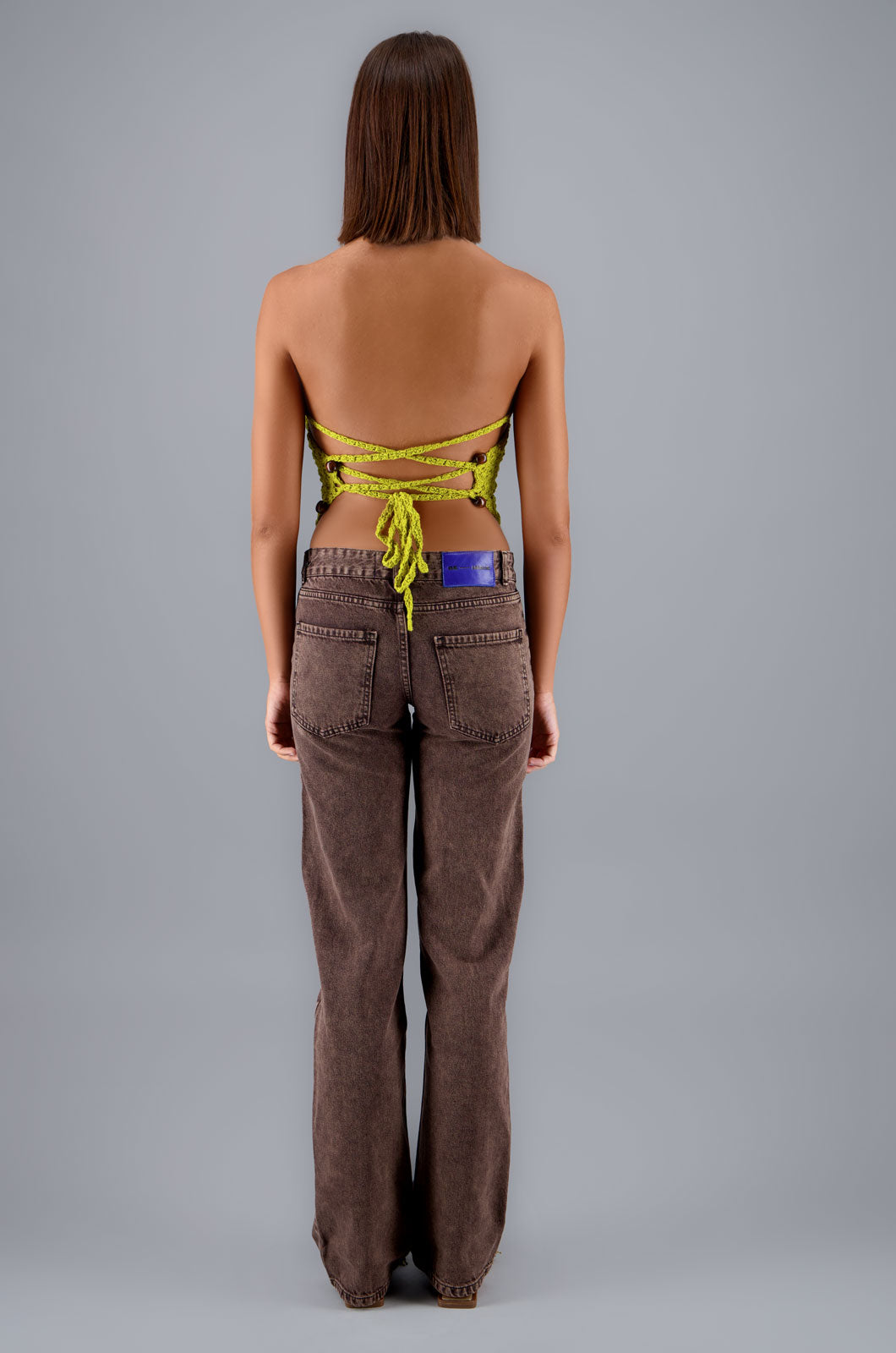 Straight Leg Jeans Chocolate Brown