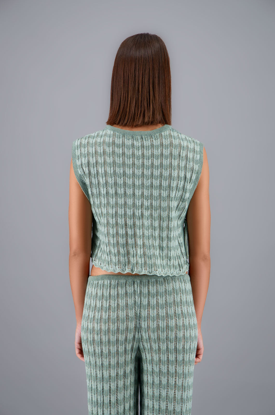 Zigzag Top Sage Green