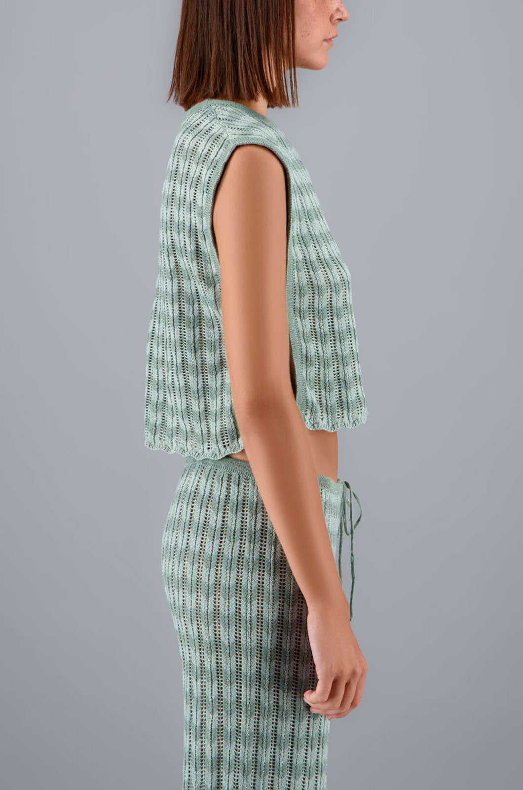 Zigzag Top Sage Green
