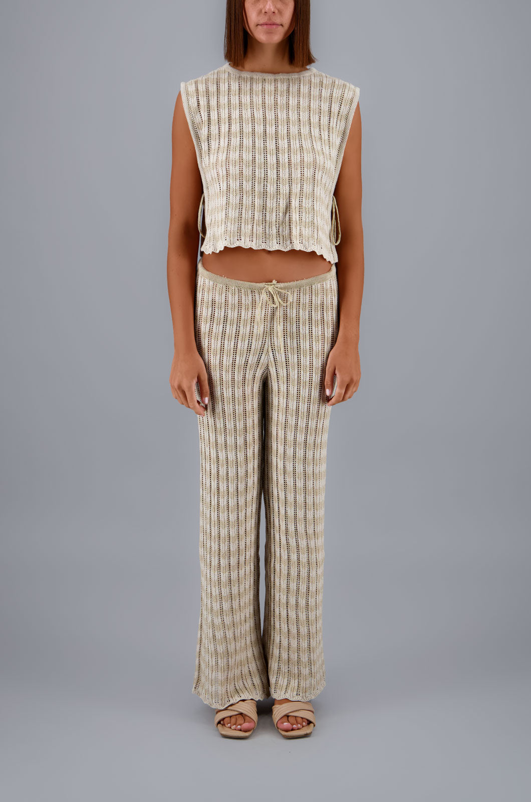 Zigzag Top Beige