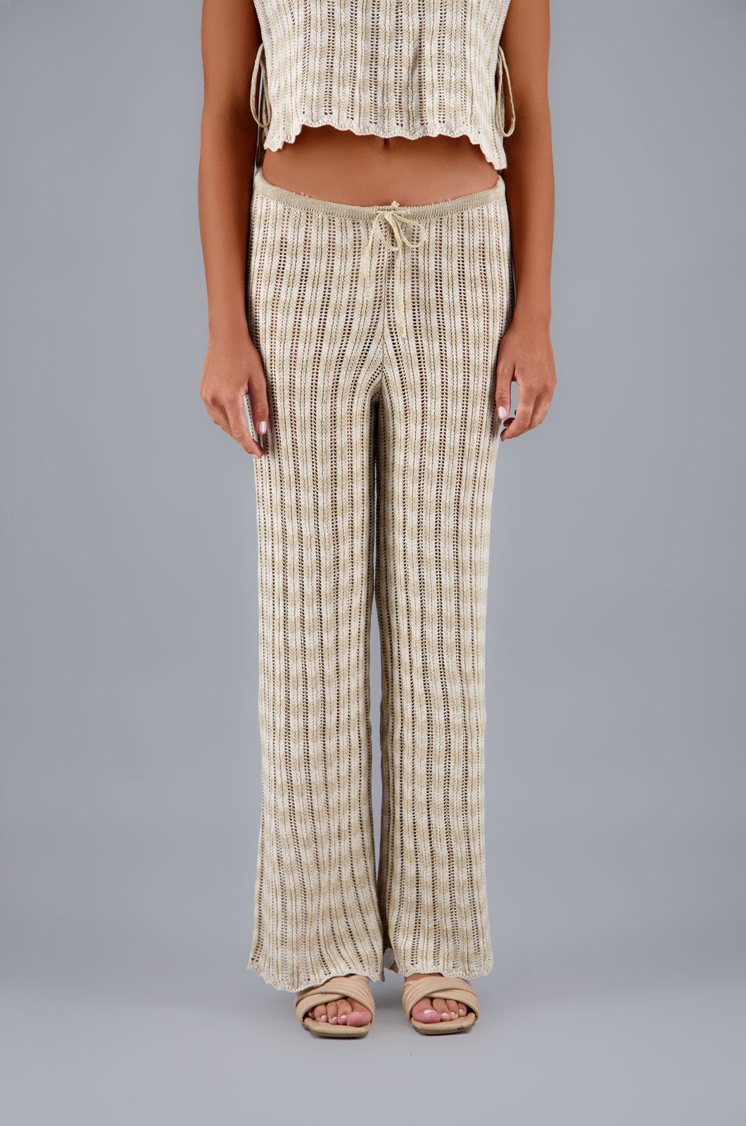 Zigzag Pants Beige