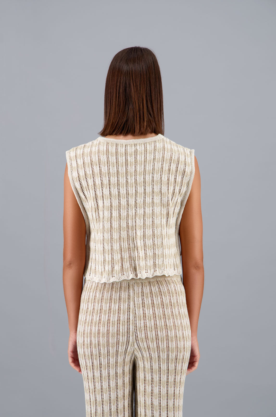 Zigzag Top Beige