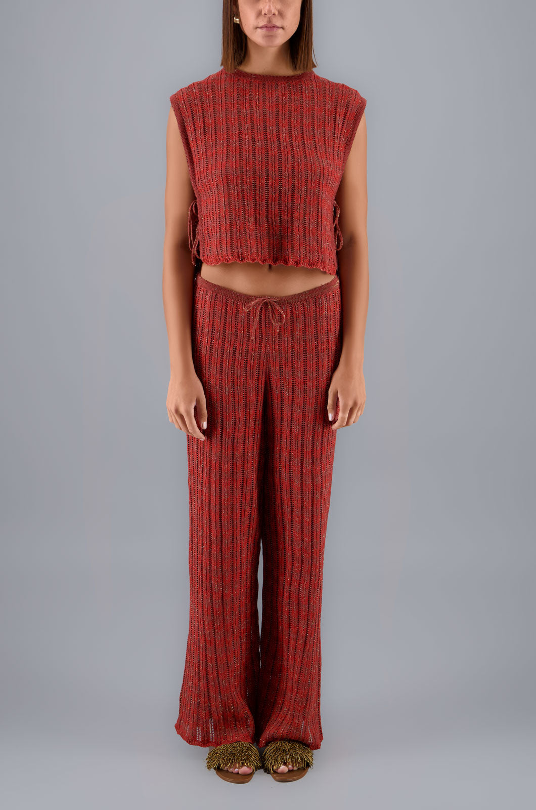 Zigzag Top Rust Red