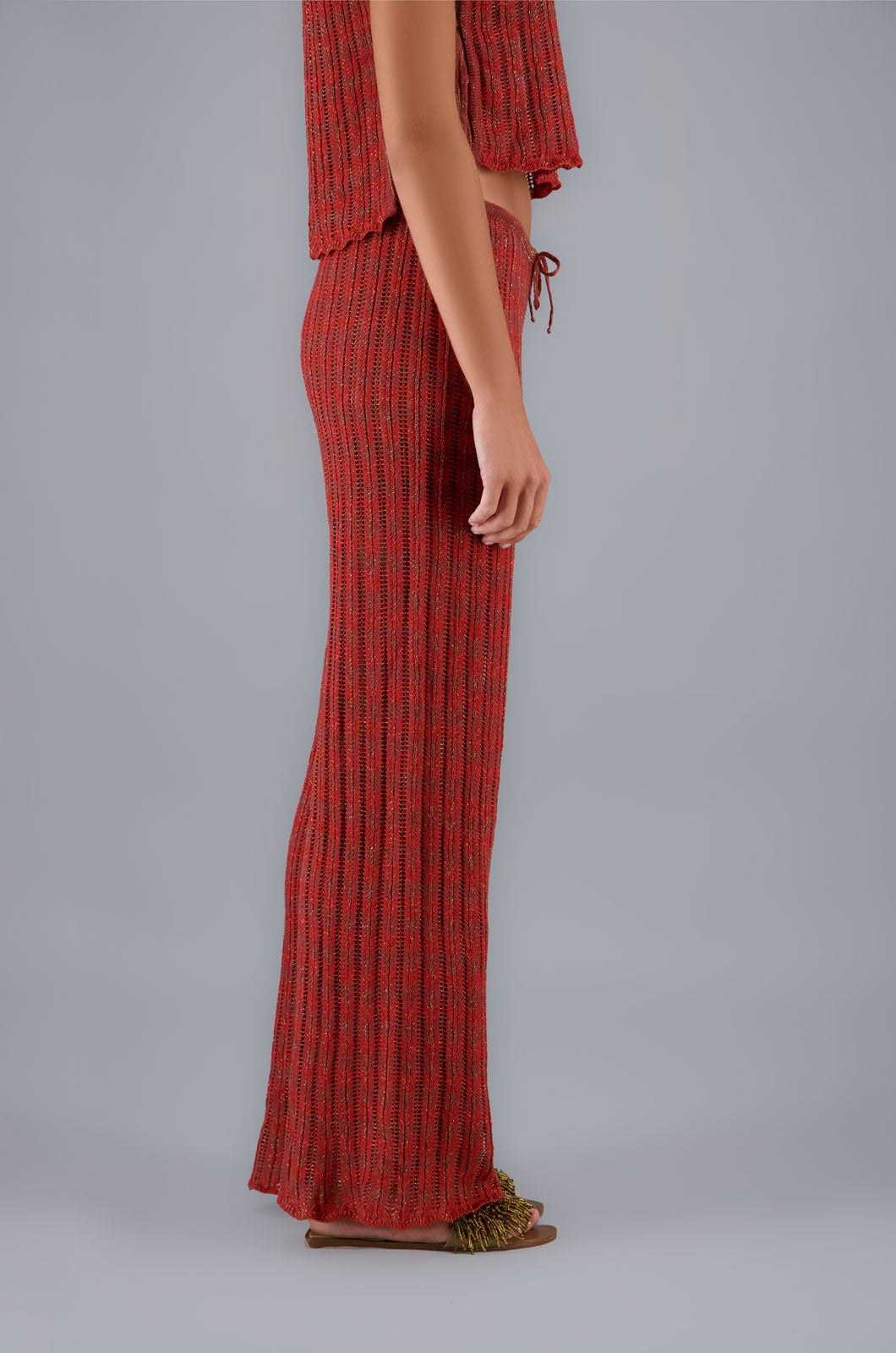 Zigzag Pants Rust Red