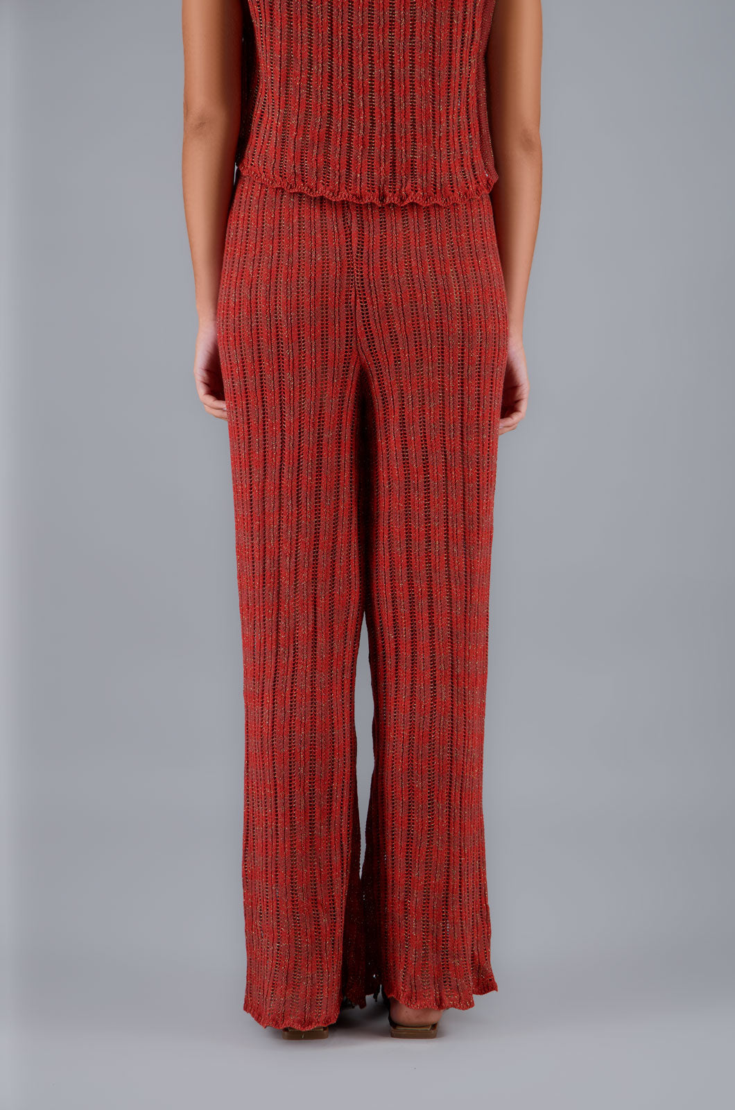 Zigzag Pants Rust Red