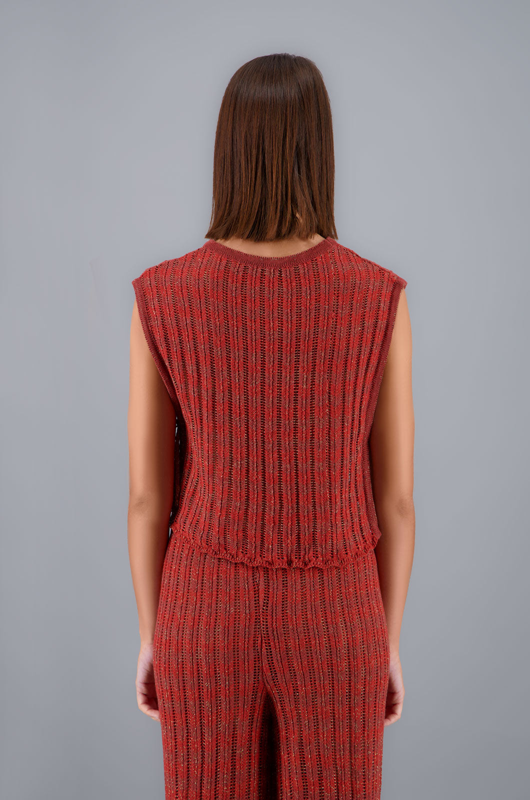 Zigzag Top Rust Red