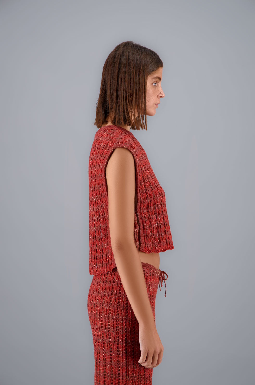 Zigzag Top Rust Red