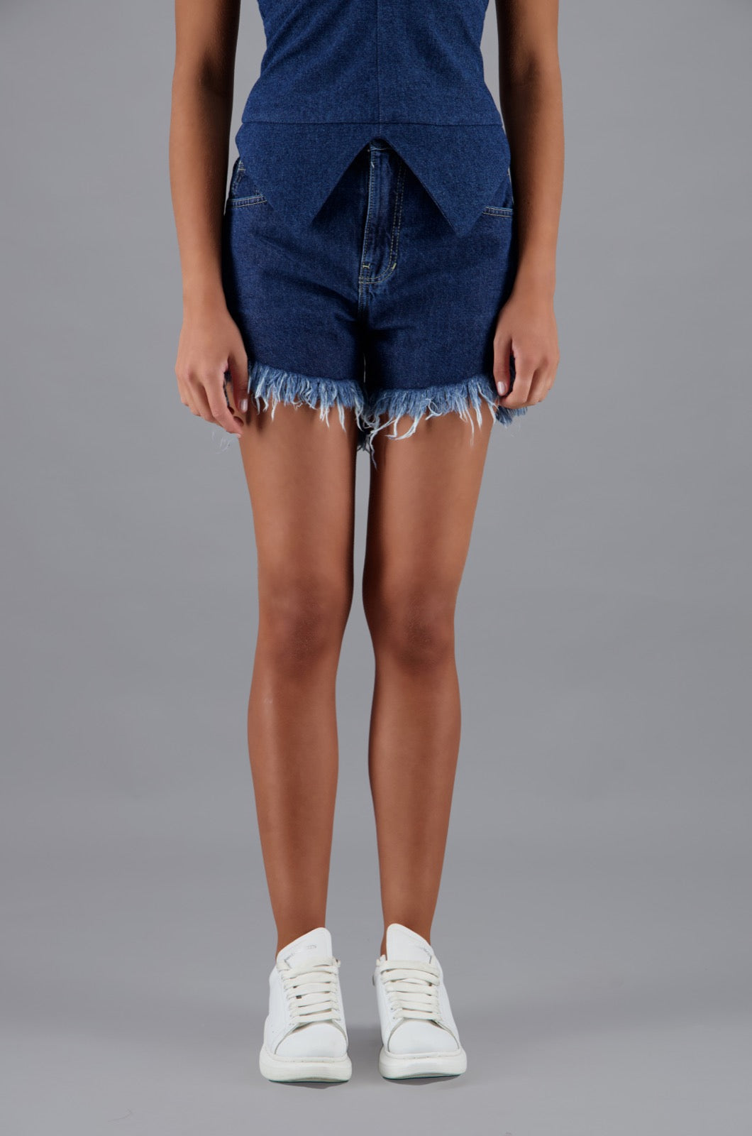 Signature Fluffy Shorts Navy Blue