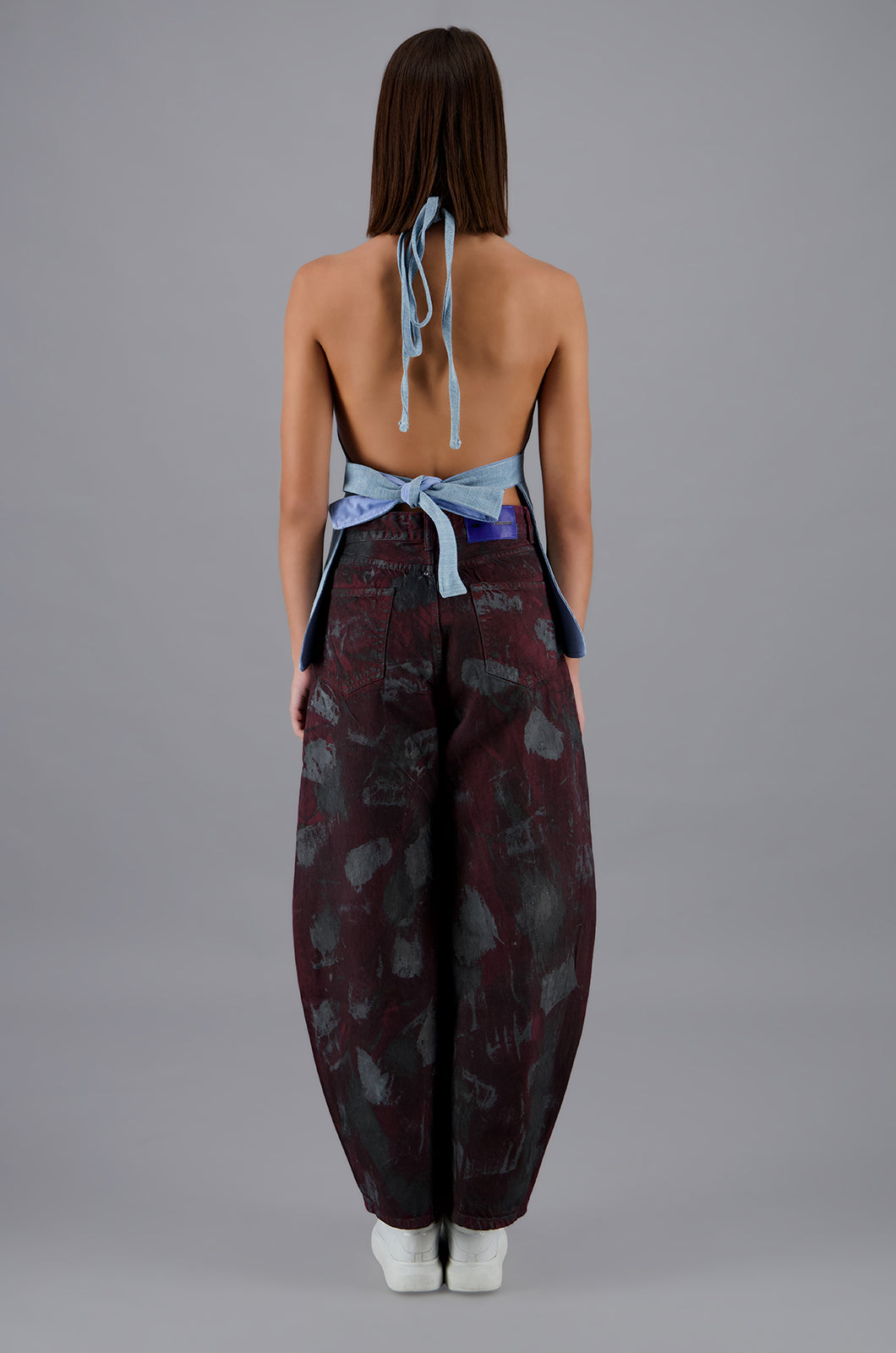 Barrel Jeans Burgundy Strokes