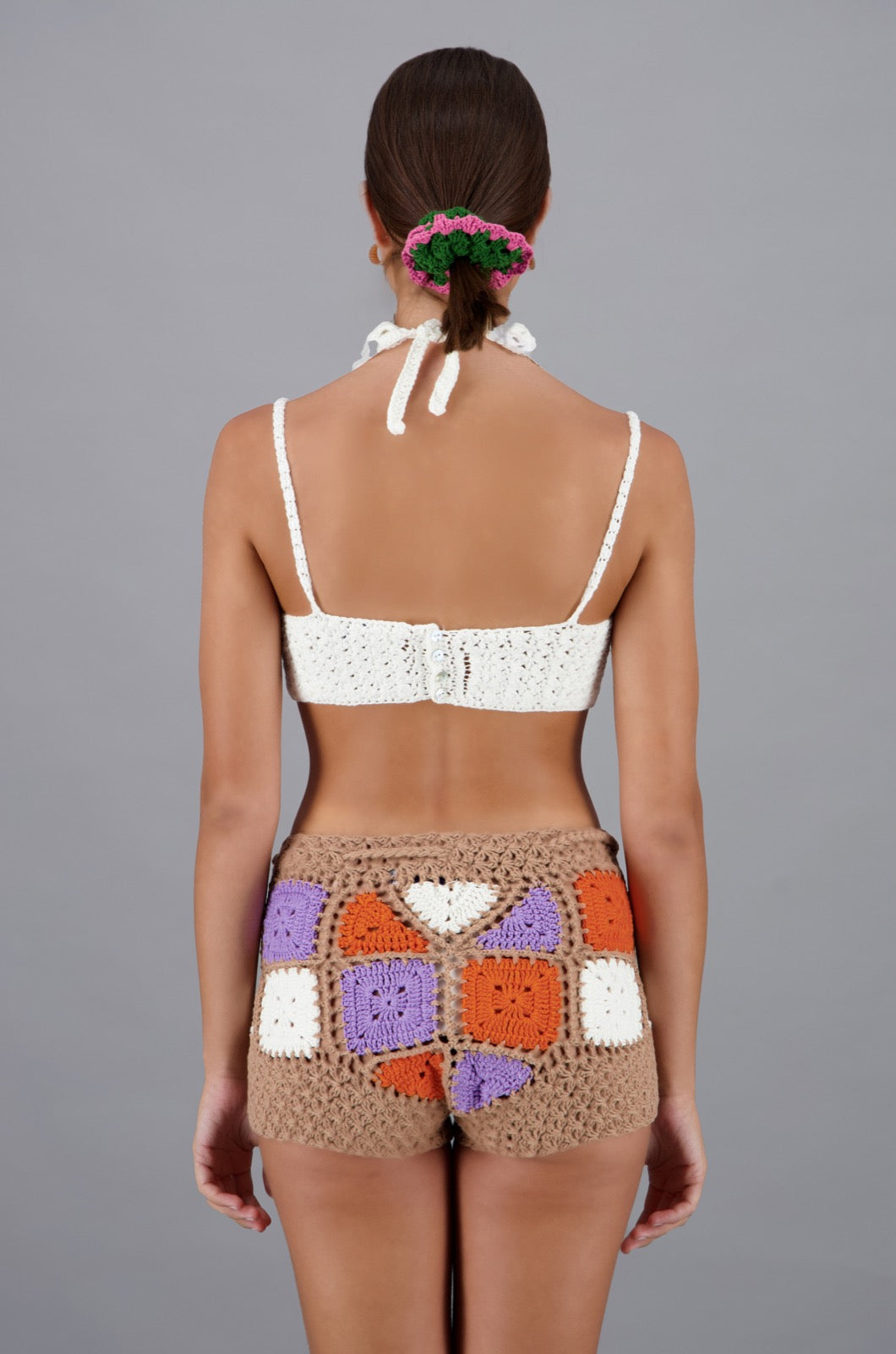 Crochet Crop Top Off-White