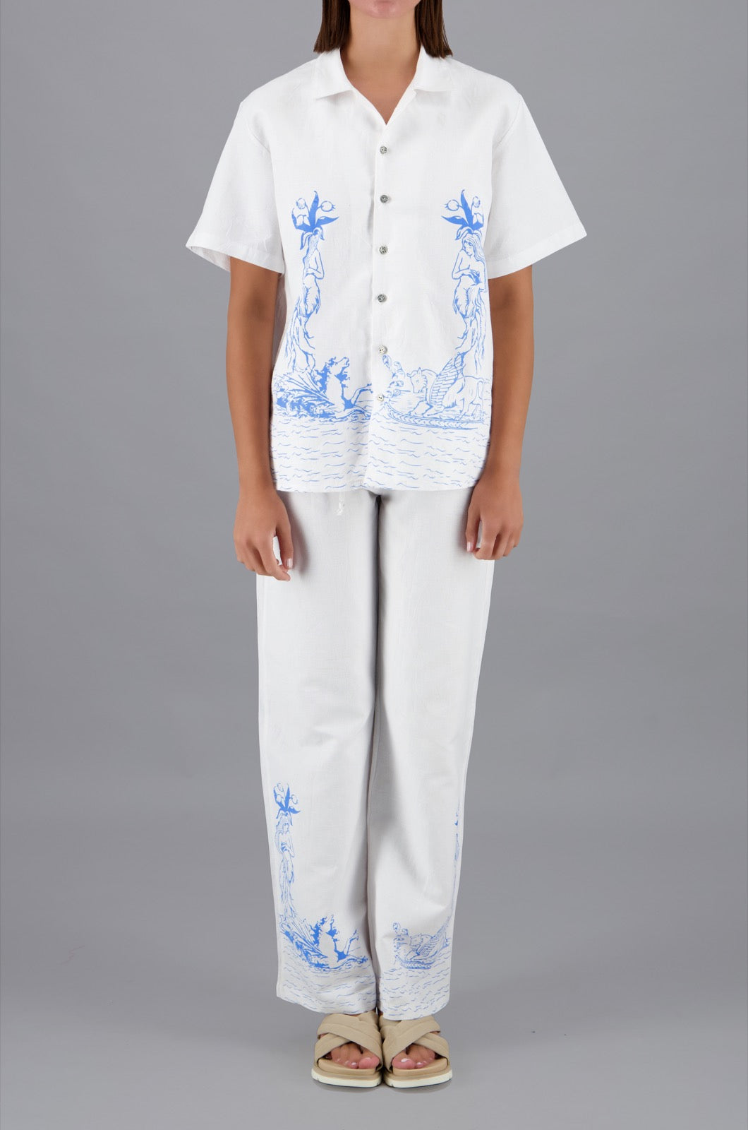 Pants With Porcelain Print