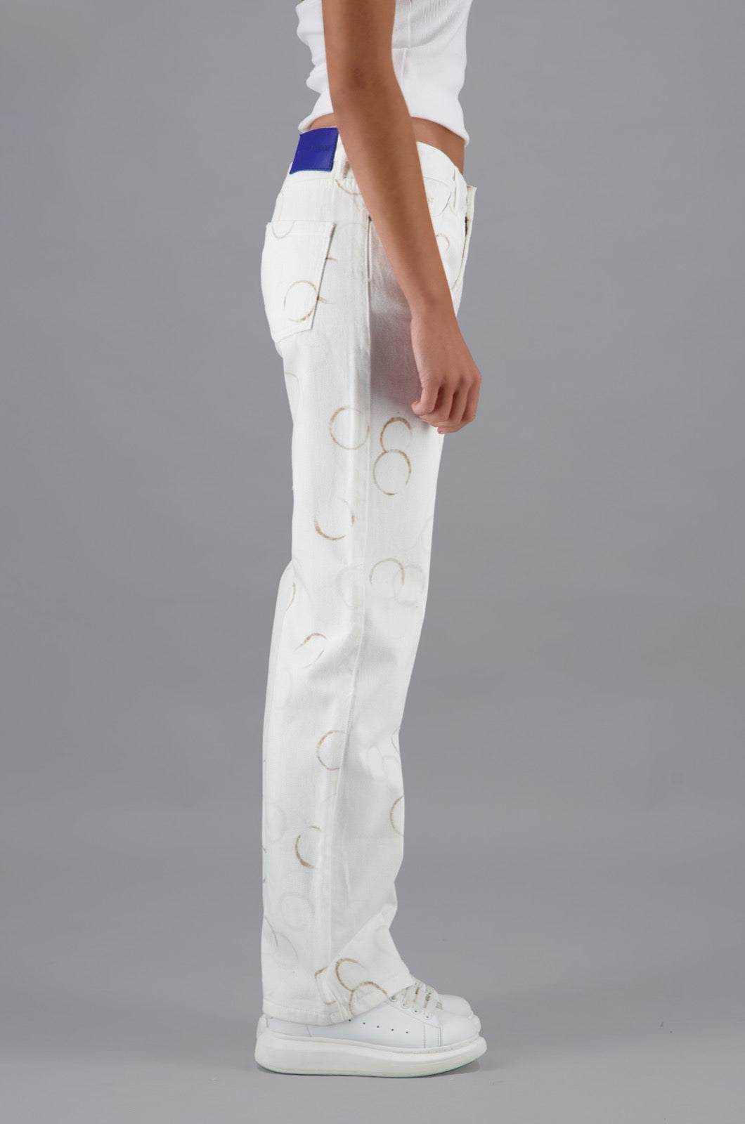 Coaster Pants Off White & Brown