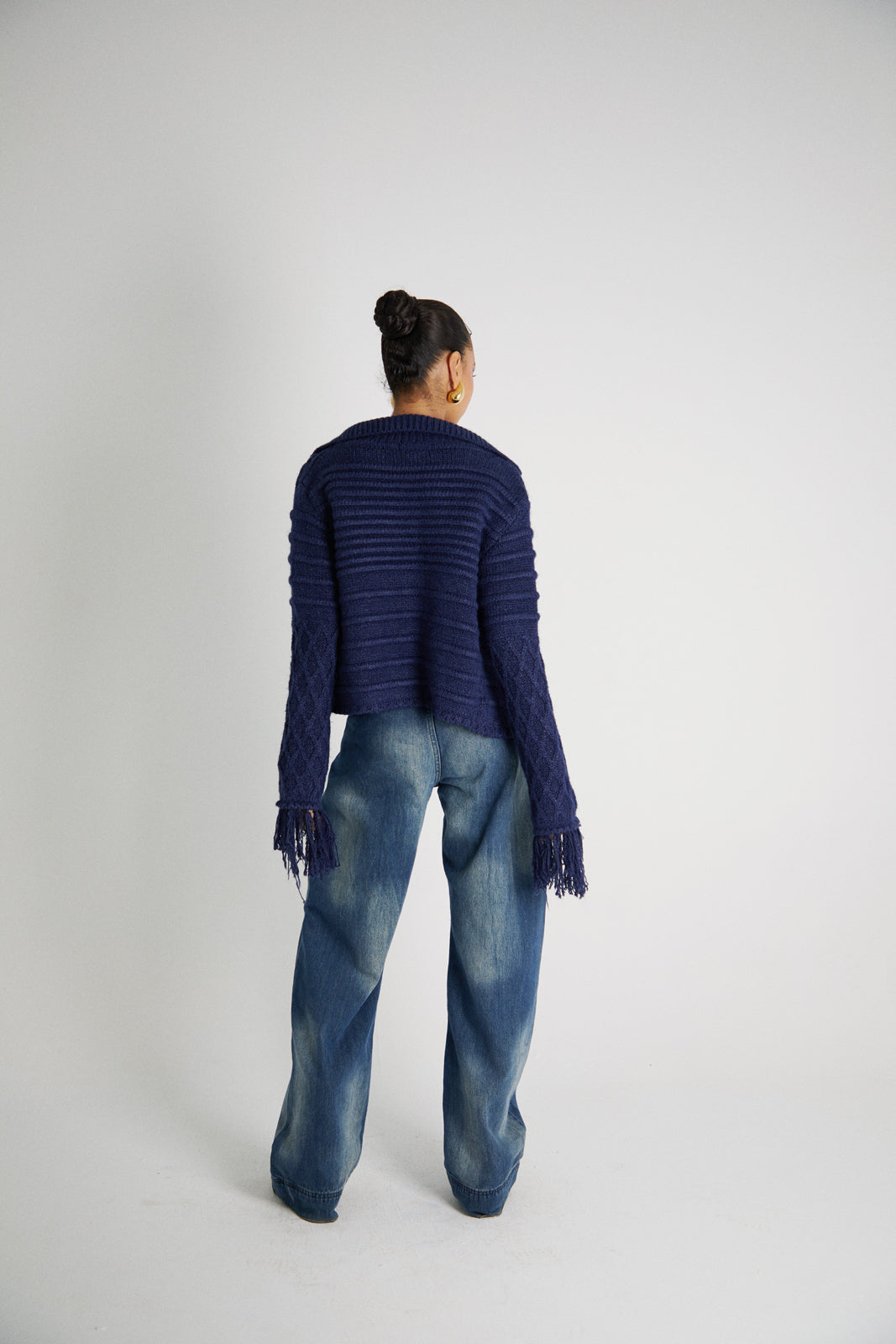 Be-Frill Cardigan Navy