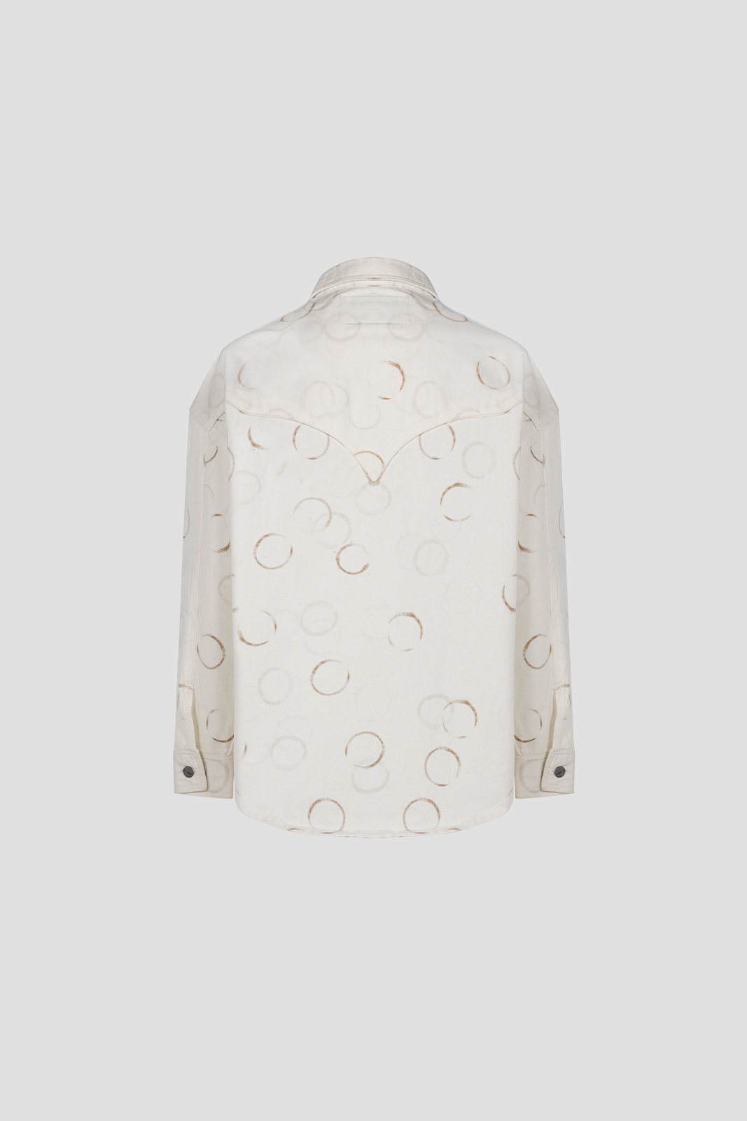 Coaster Shirt Off White & Brown