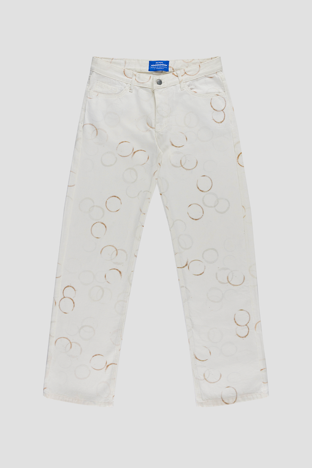 Coaster Pants Off White & Brown