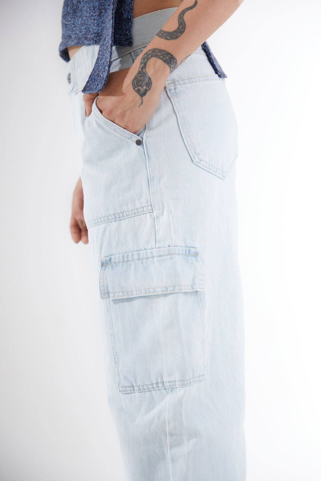 Sky Blue Cargo Pants