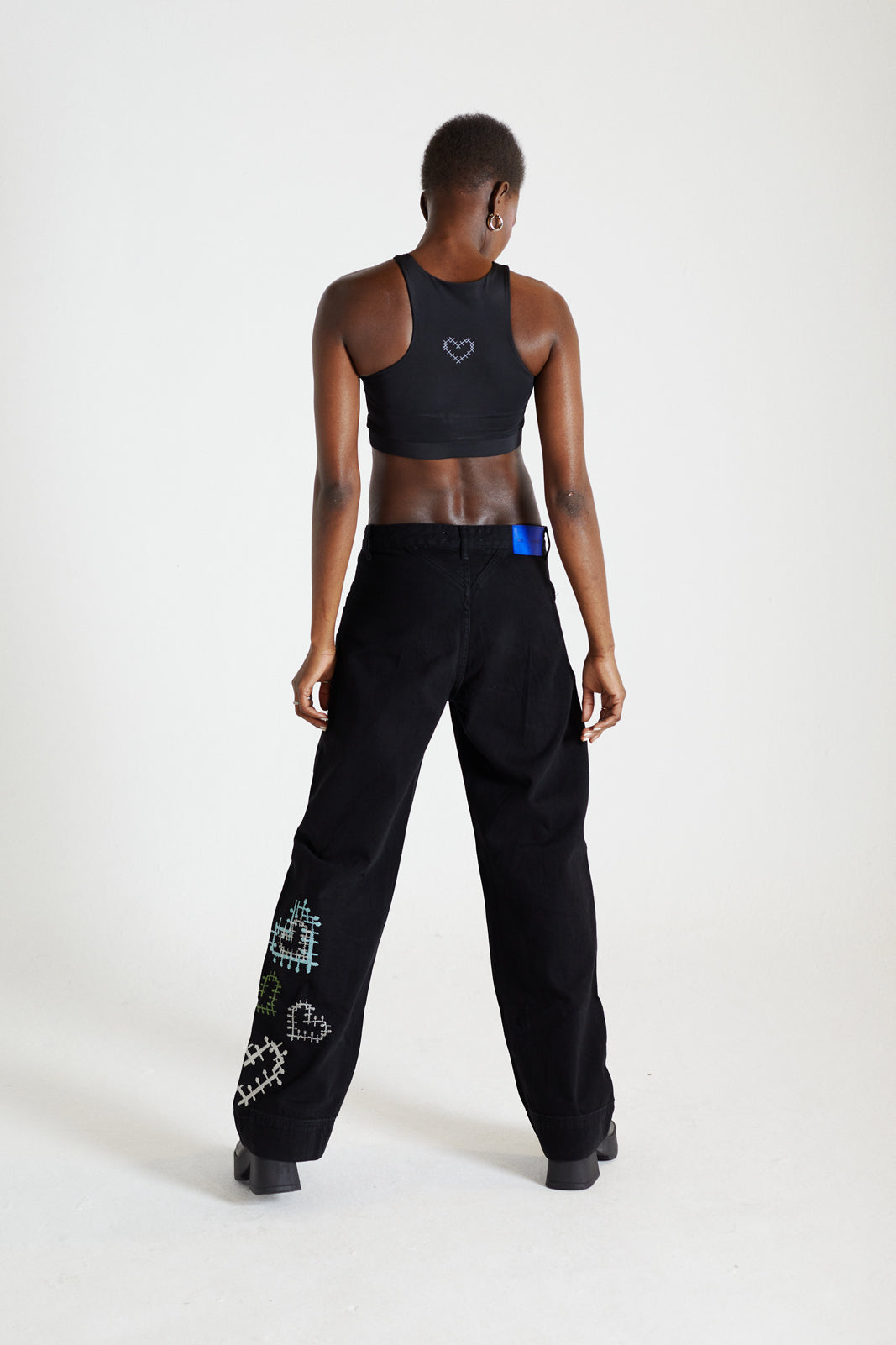 Heart Me Sports Bra Black