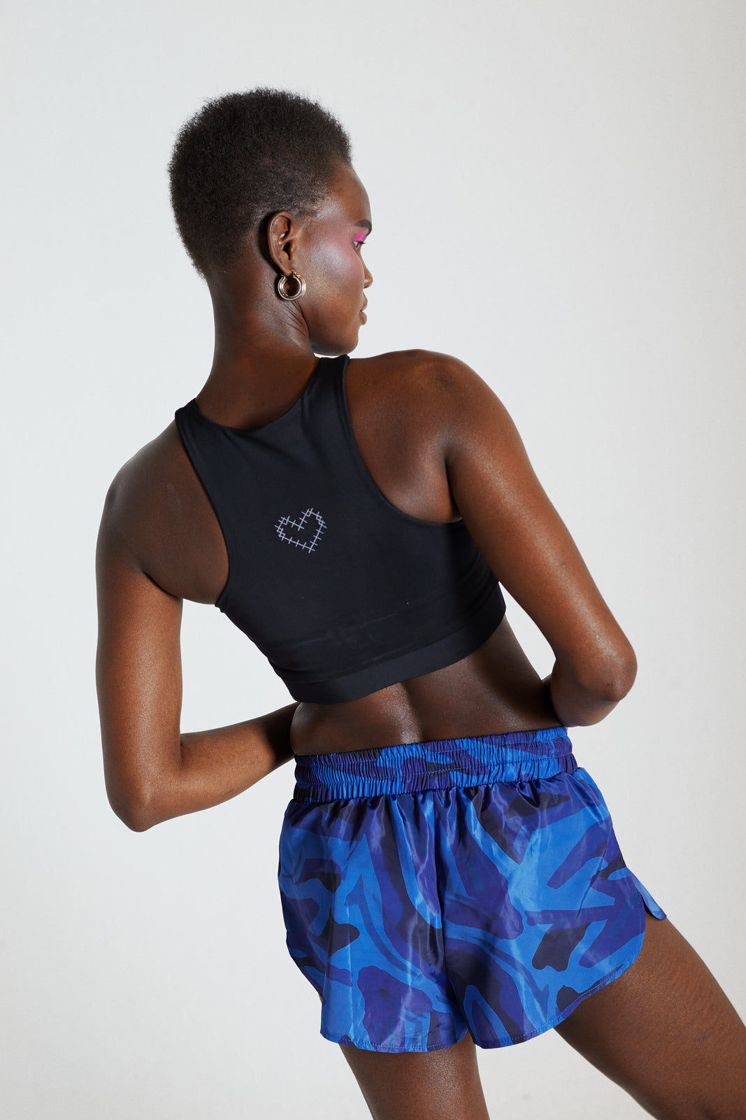 Kidult Parachute Shorts Blue Print