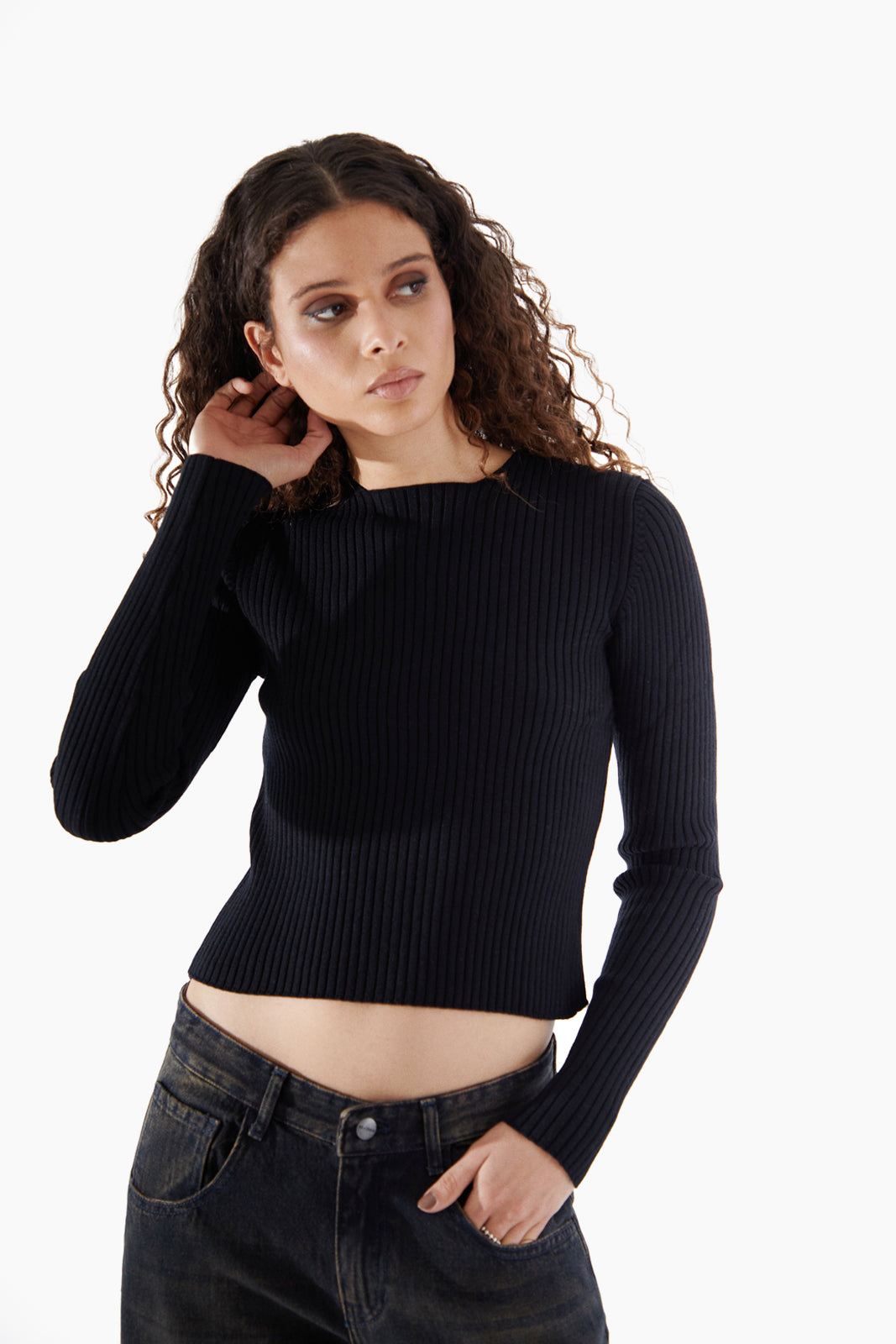 Crossed Out Knit Black