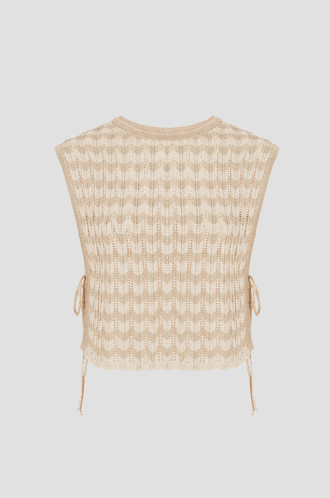 Zigzag Top Beige