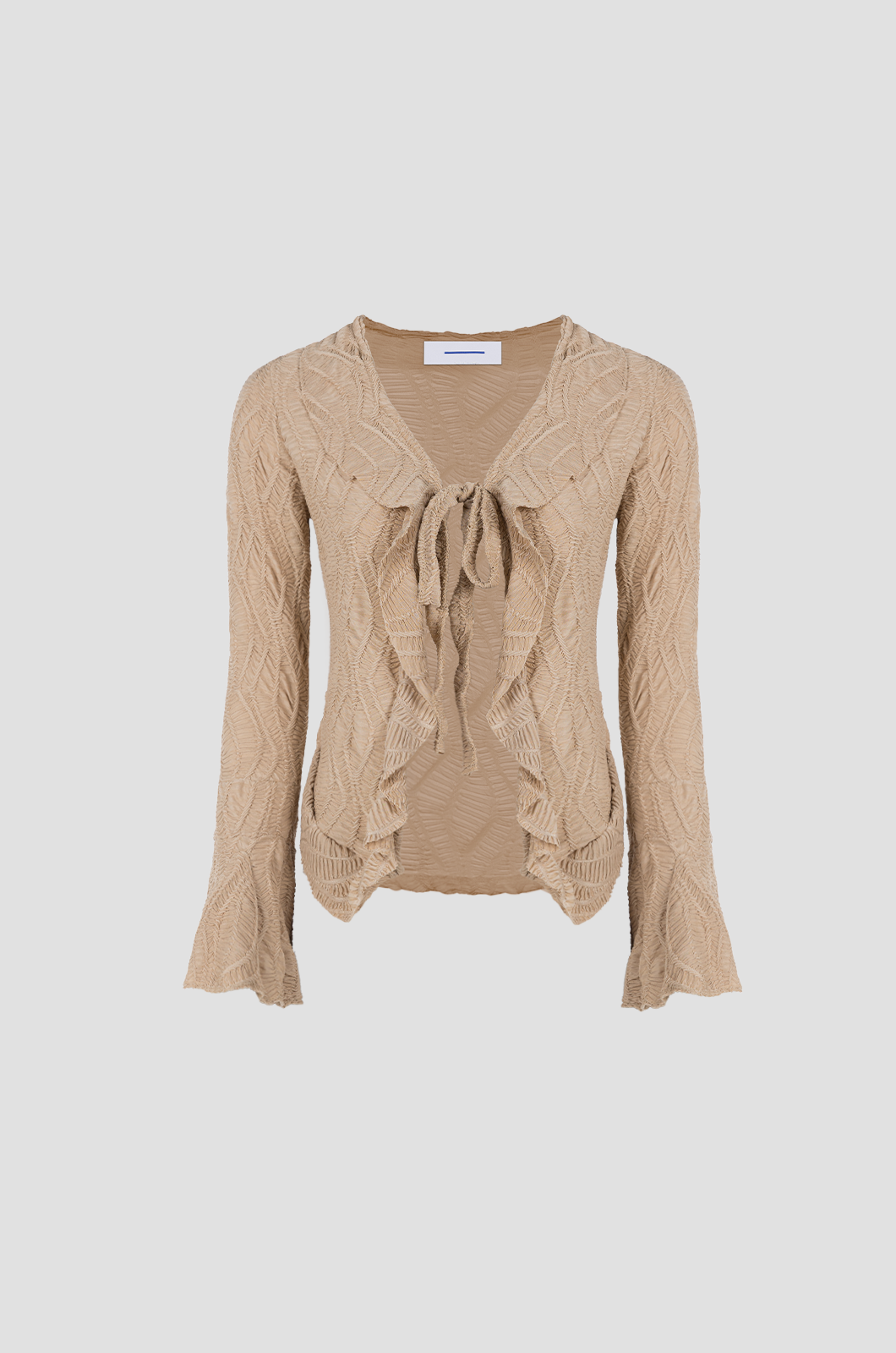 Ruffled Blouse Beige