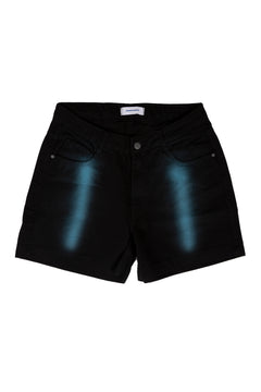 Walk All Over You Sprayed Shorts Black