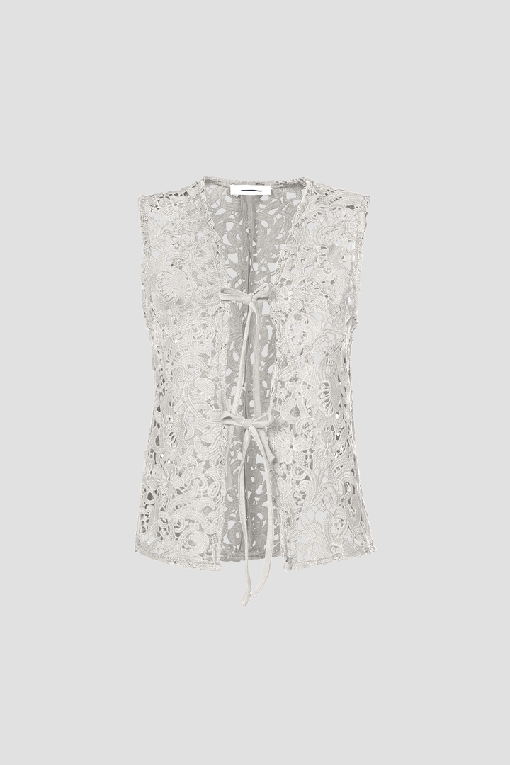 Lace Vest White