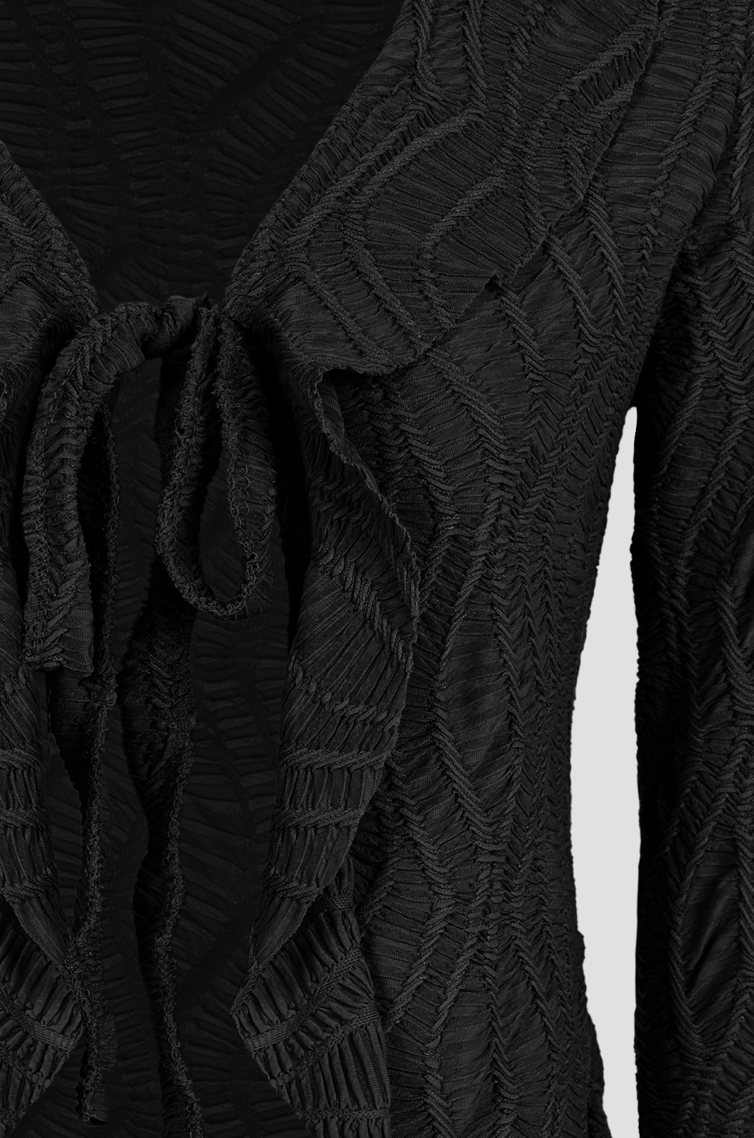 Ruffled Blouse Black