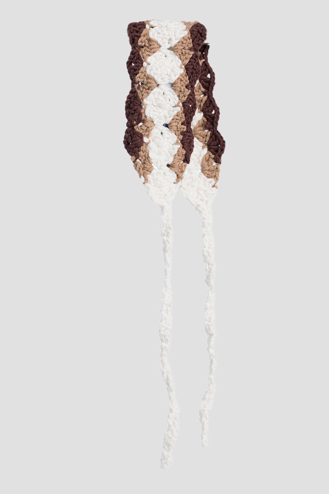 Crochet Head Band Beige, Off White & Olive