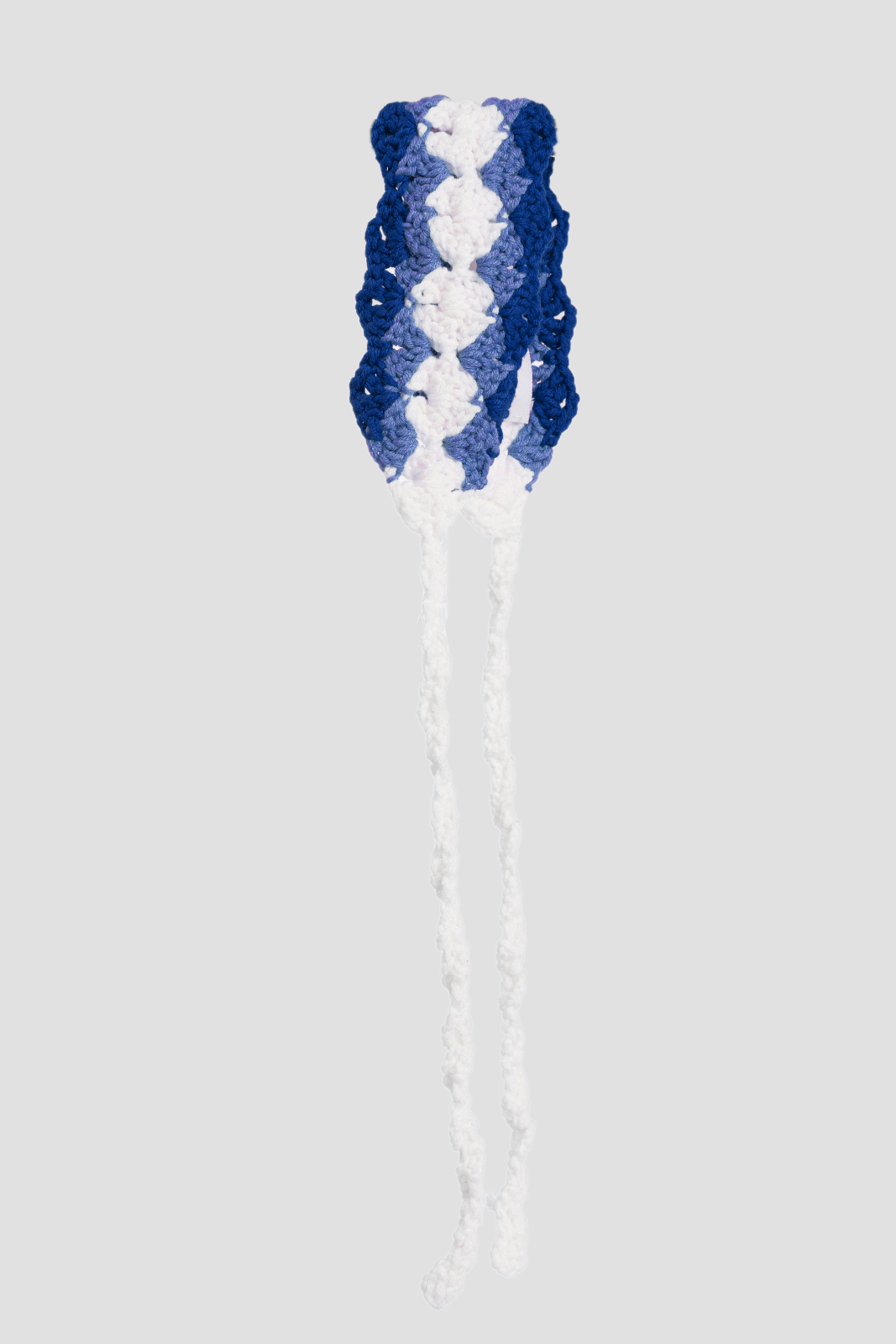 Crochet Headband Blue, Off White & Navy