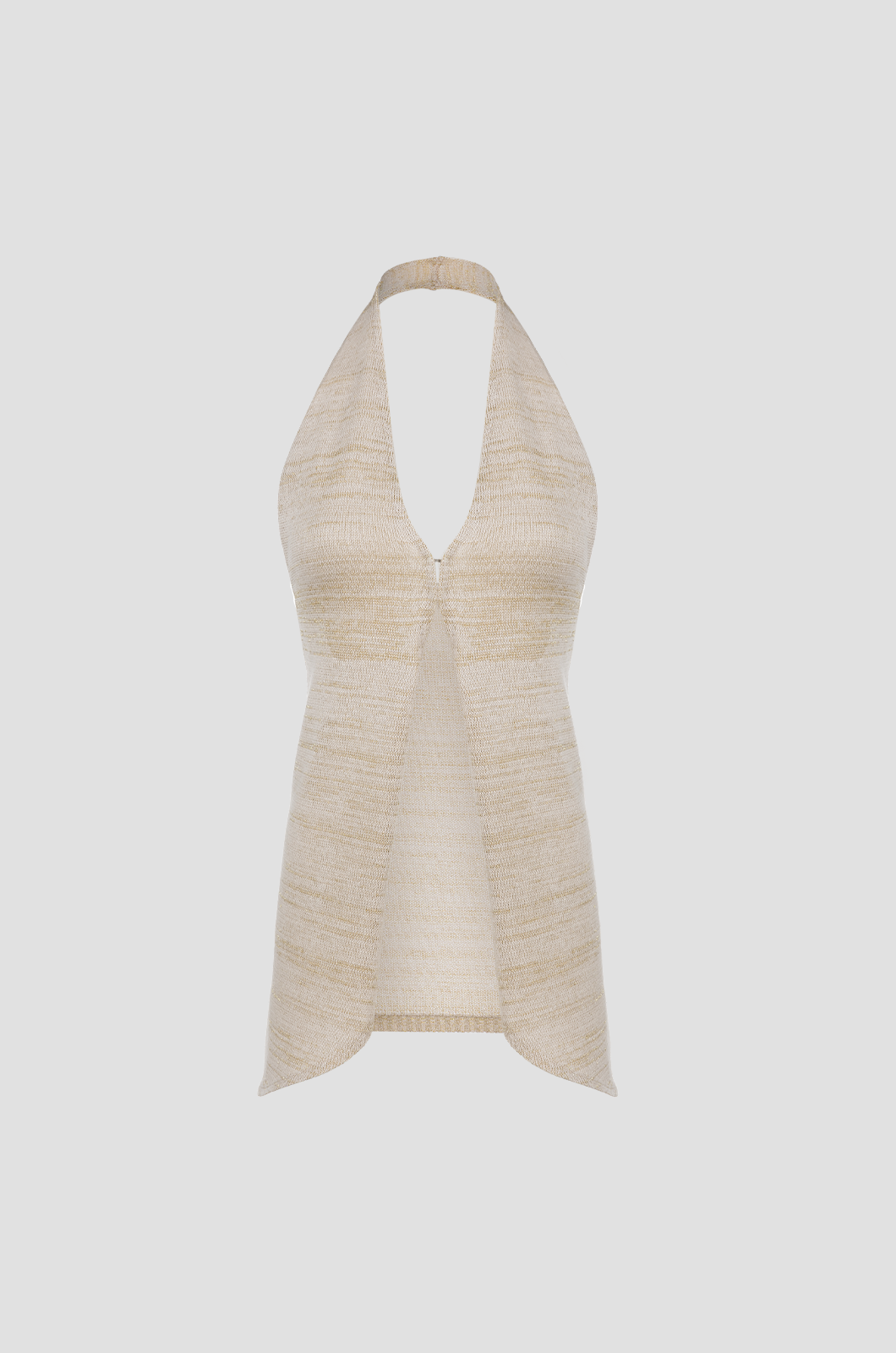 Lurex Halter Beige