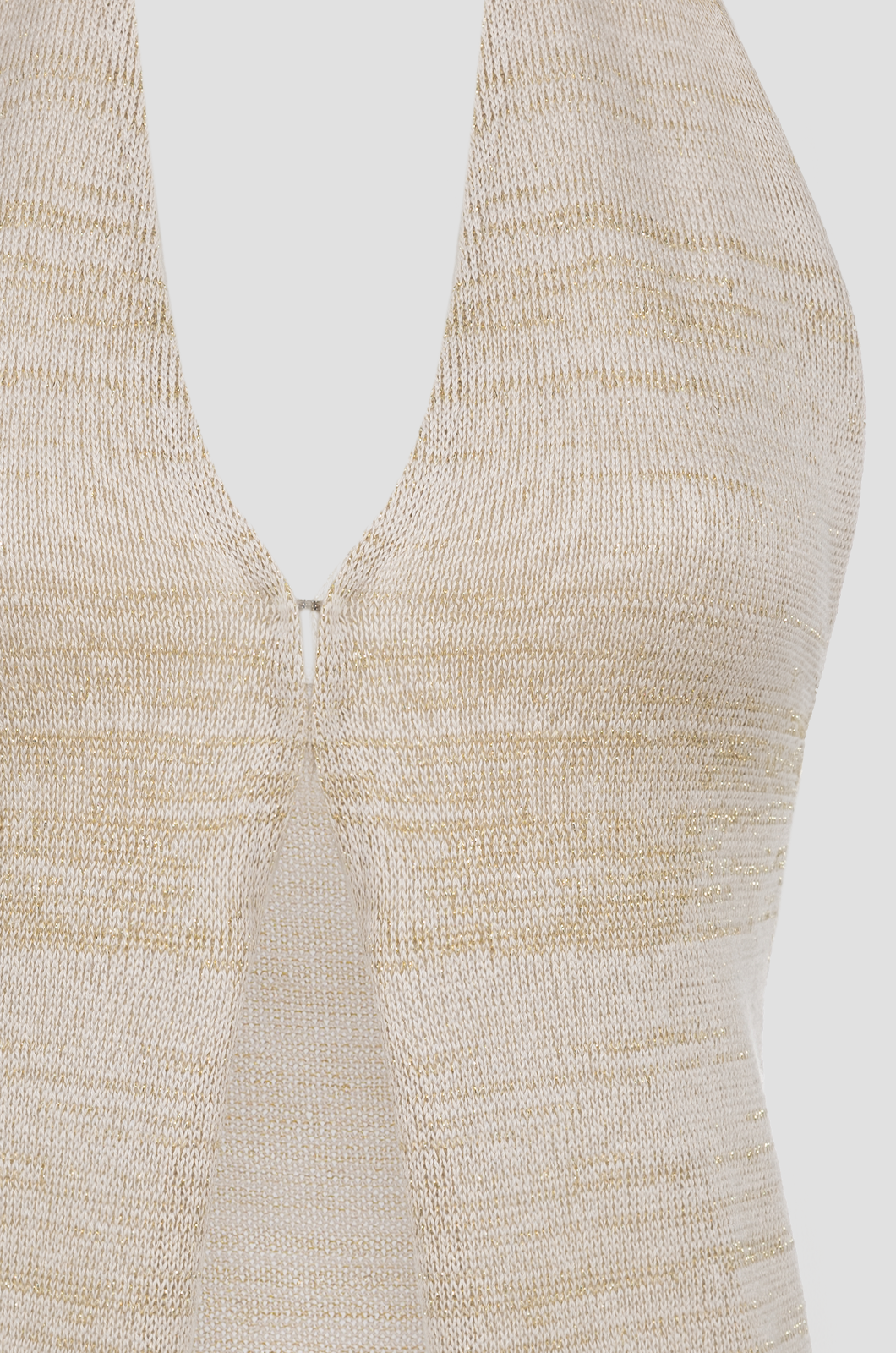 Lurex Halter Beige