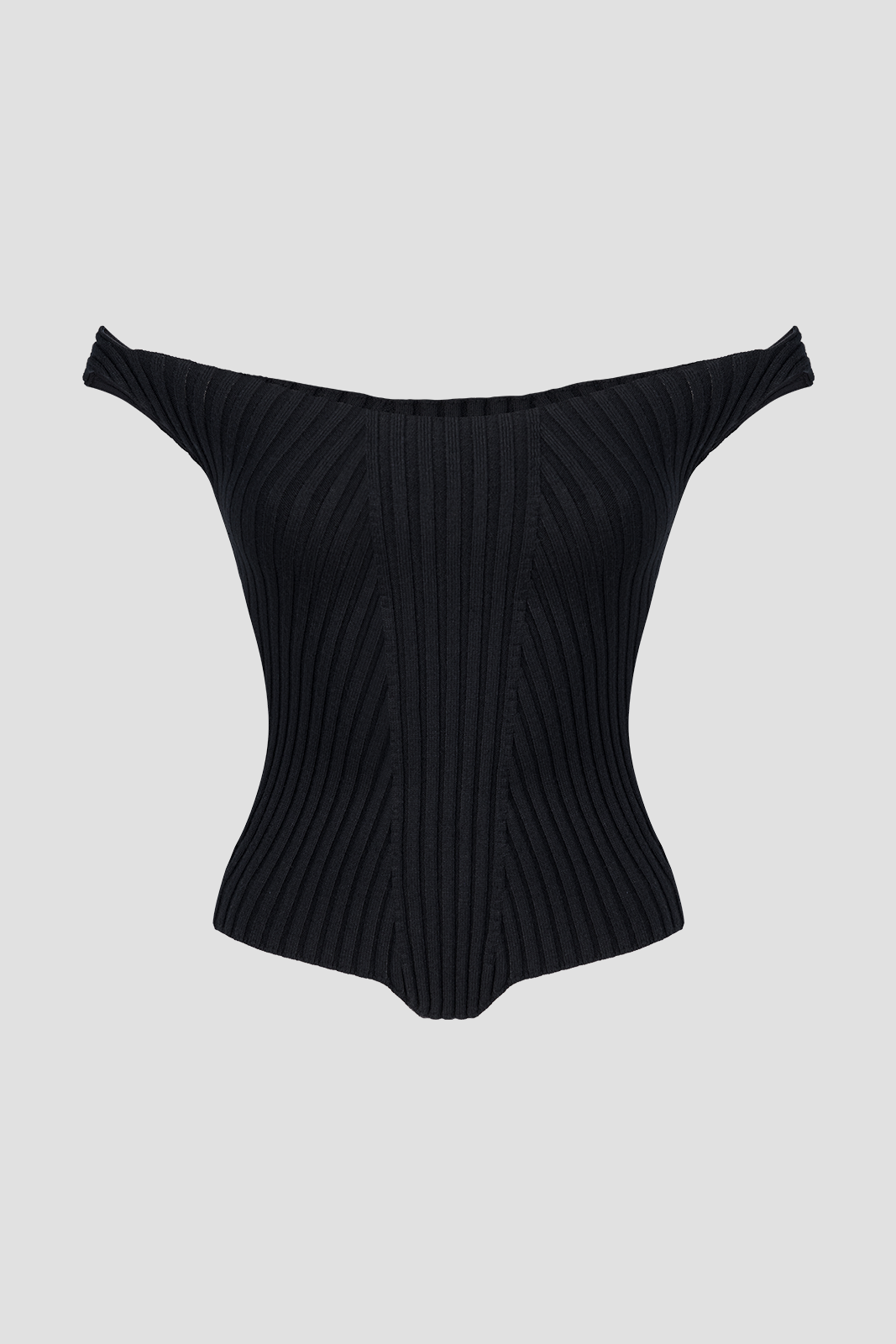 Knit Bustier Black