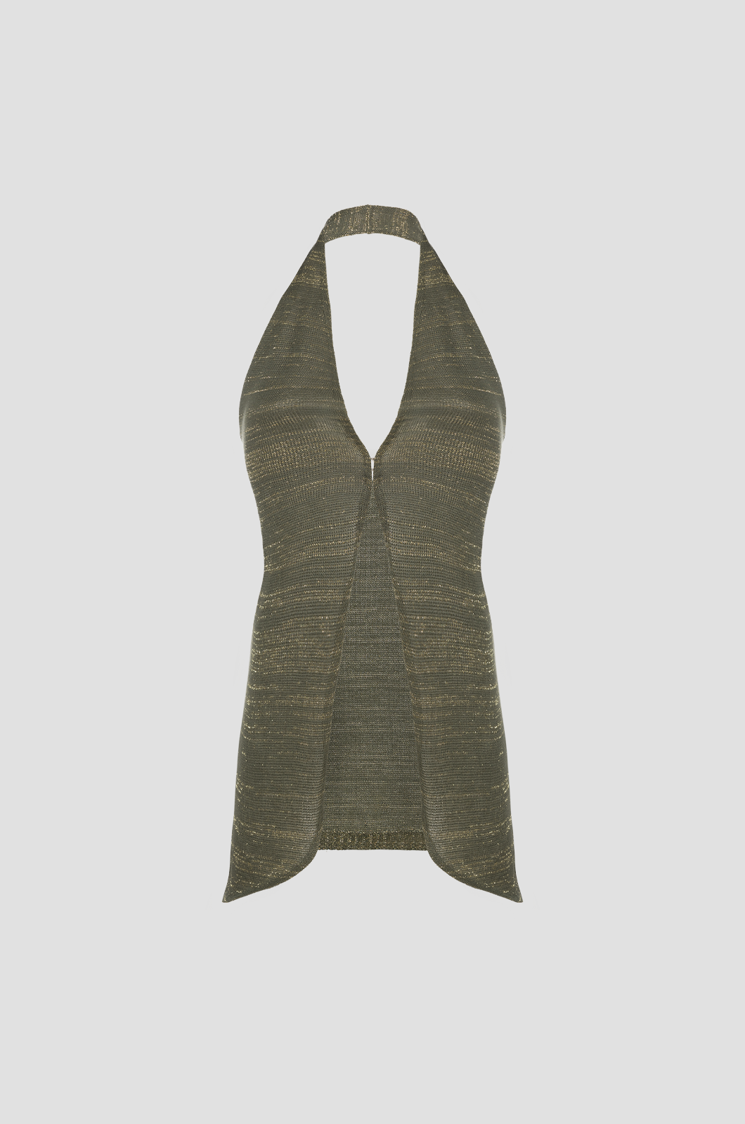 Lurex Halter Olive