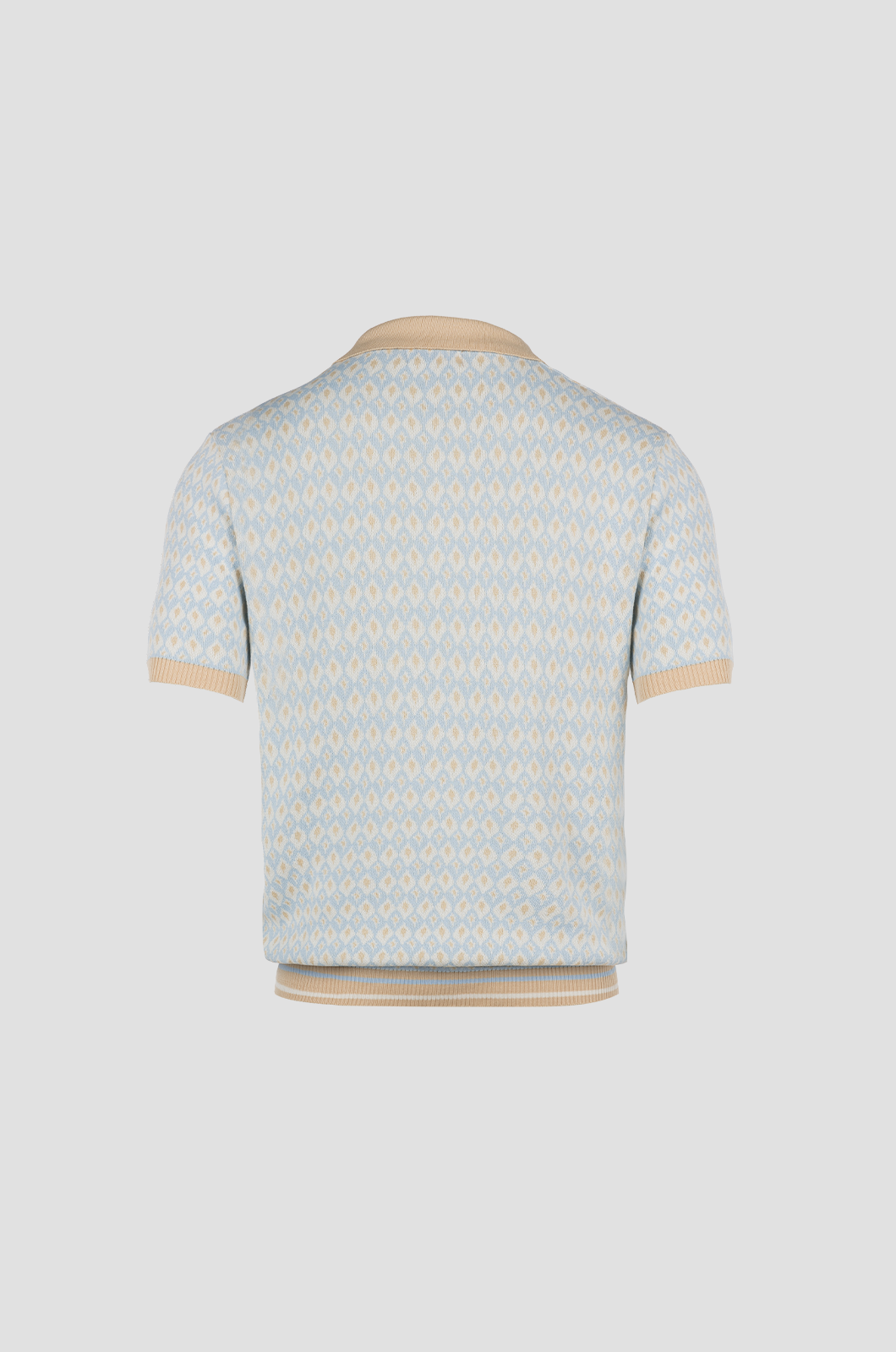 Jacquard Men Polo Shirt Off-white