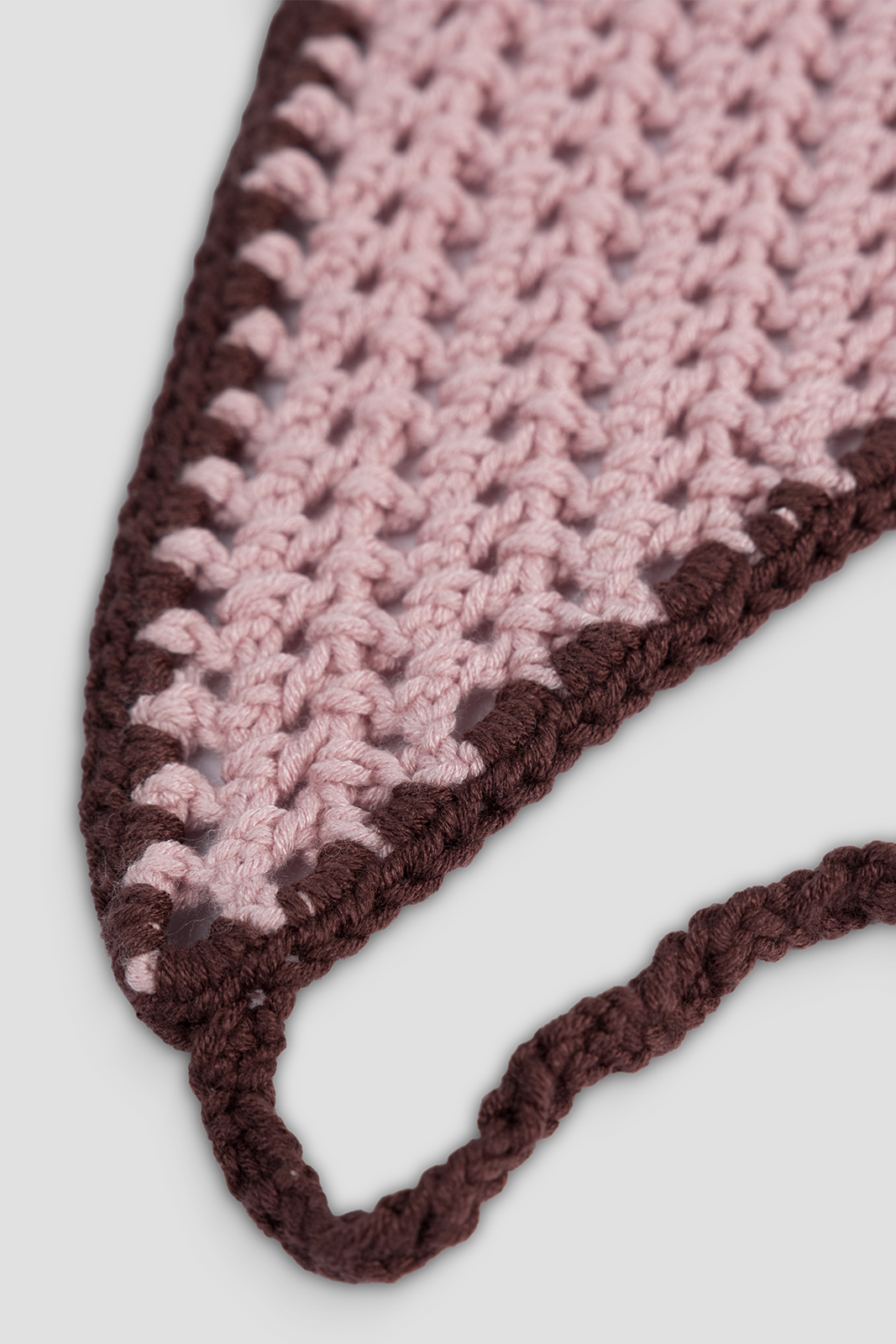 Colorful Crochet Hair Band Light Pink & Olive