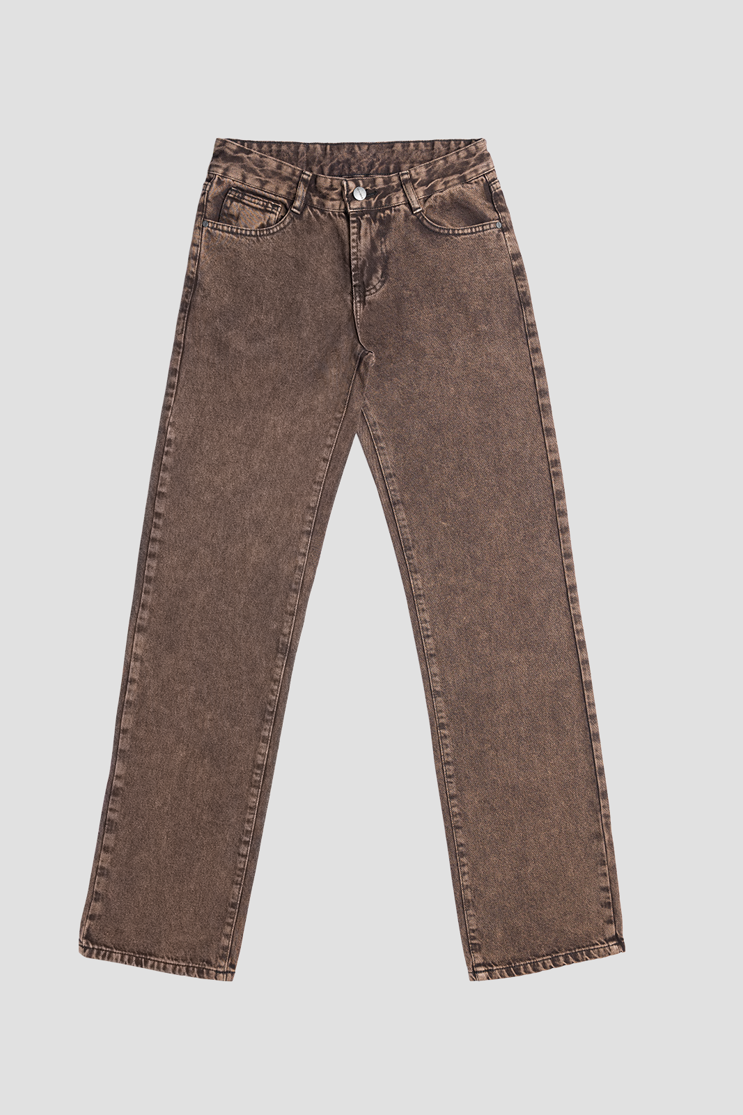 Straight Leg Jeans Chocolate Brown