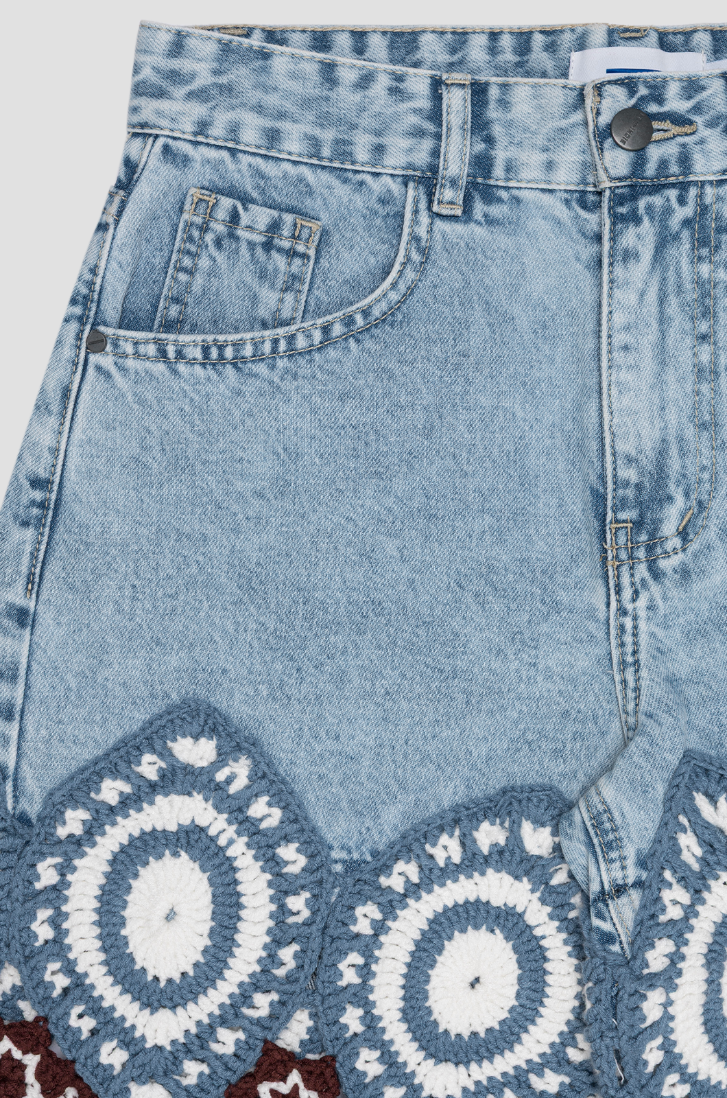 Denim Jeans With Crochet