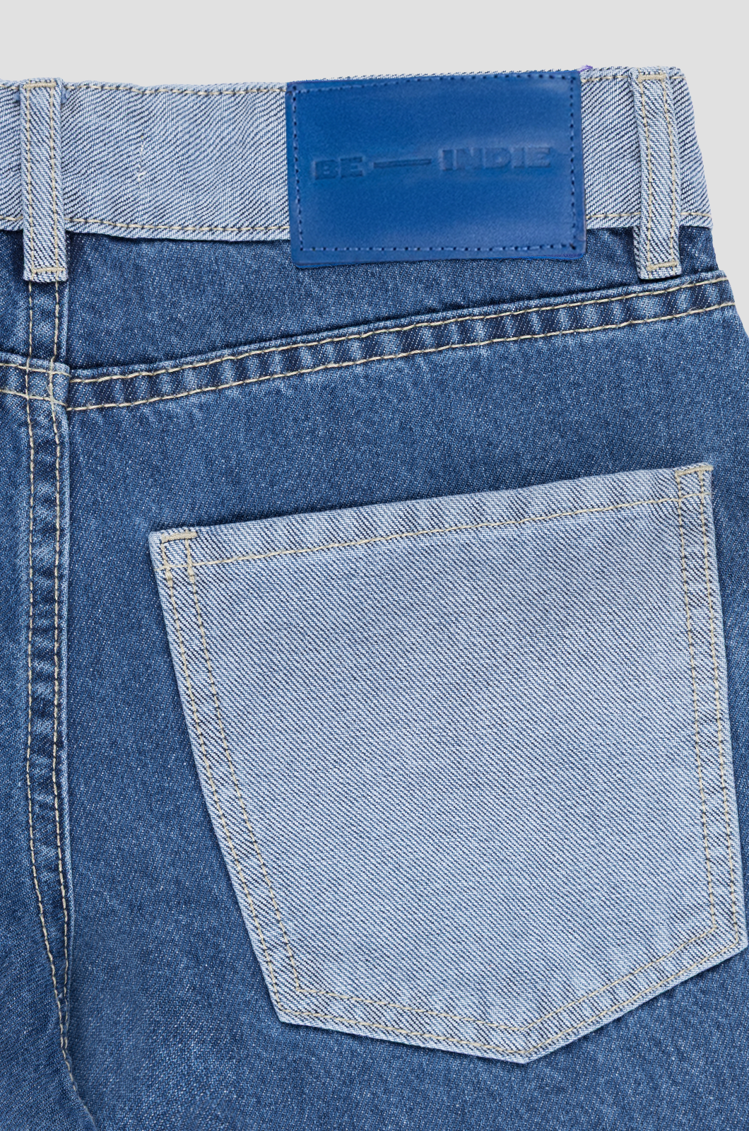 Two Tone Biker Jeans