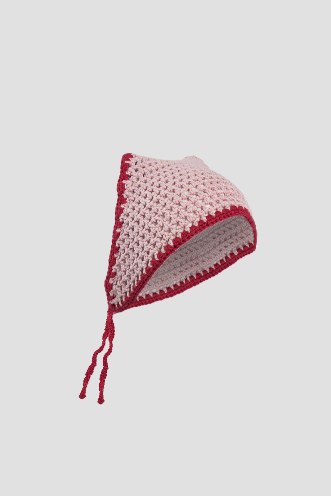 Colorful Crochet Hair Band Light Pink & Red