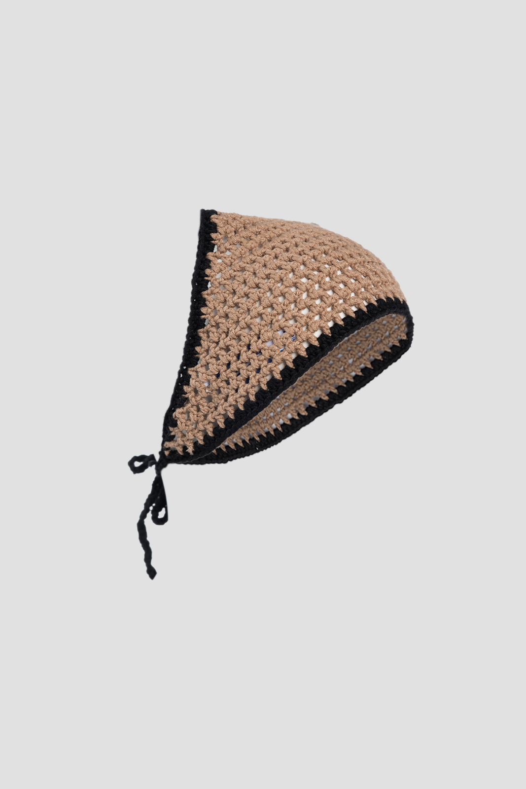 Colorful Crochet Hair Band Beige & Black