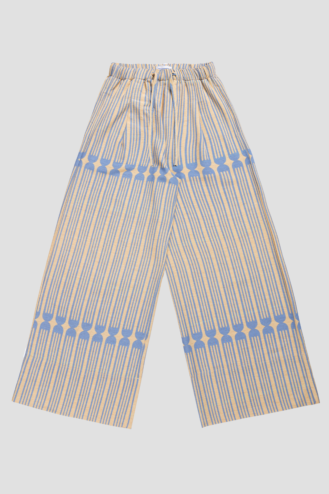 Tableware Pants Yellow & Blue Print