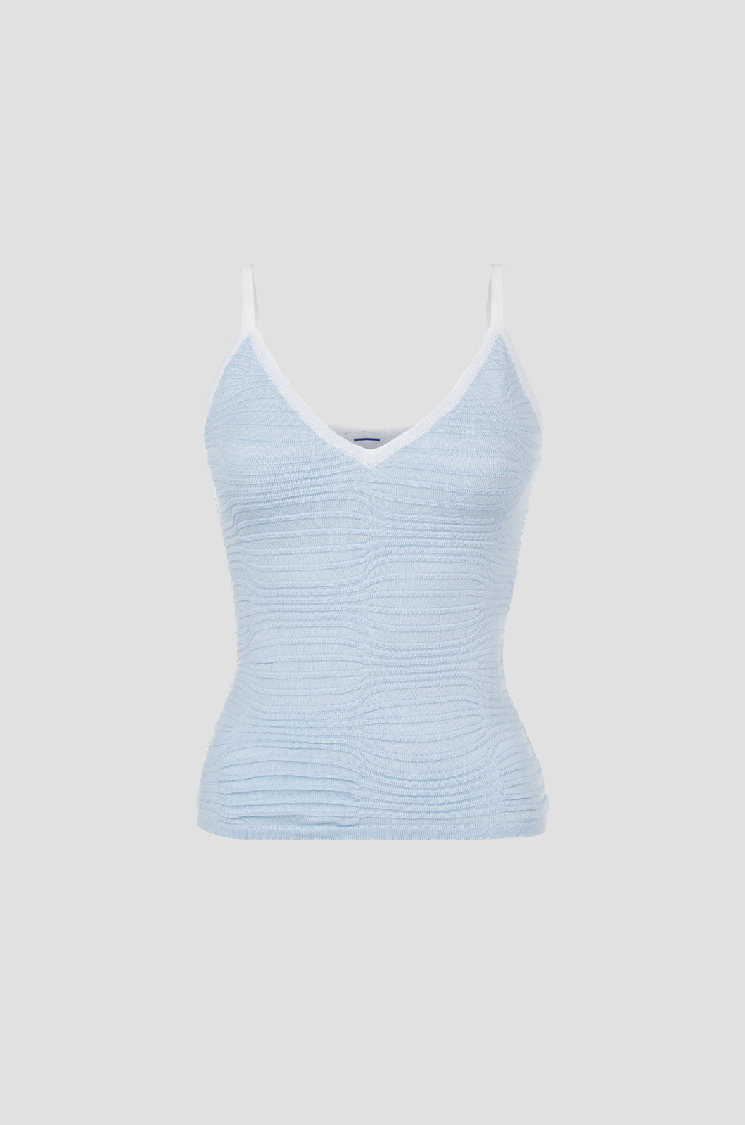 Contrast Strap Tank Blue