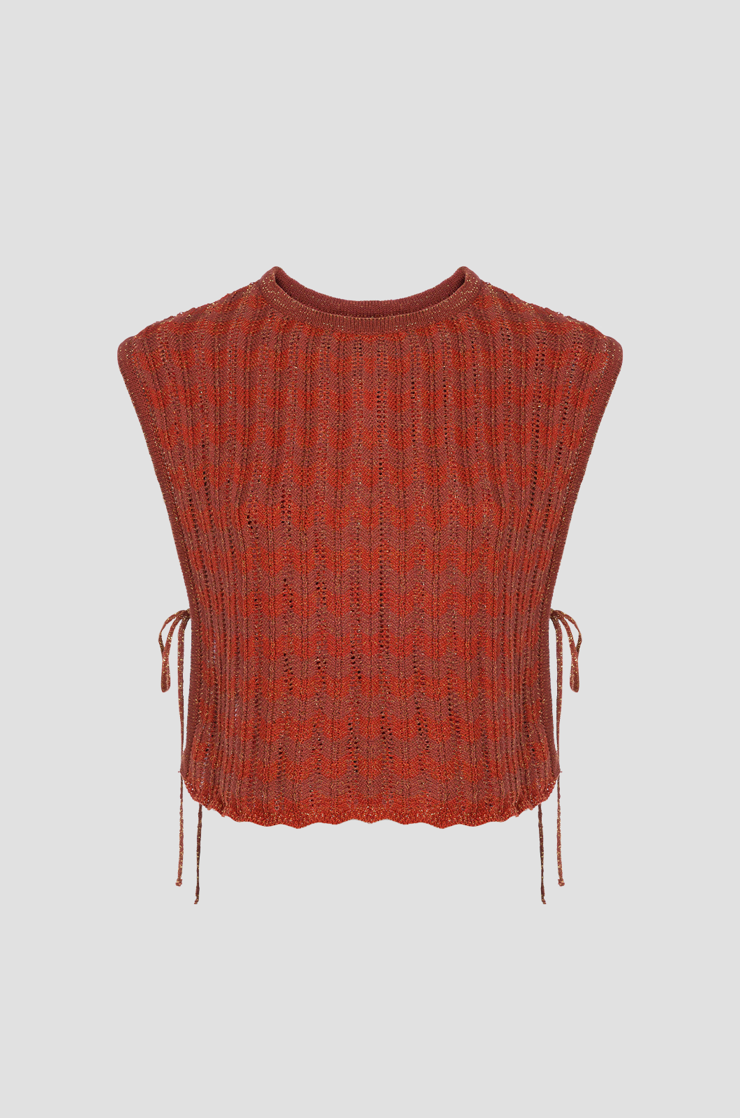 Zigzag Top Rust Red