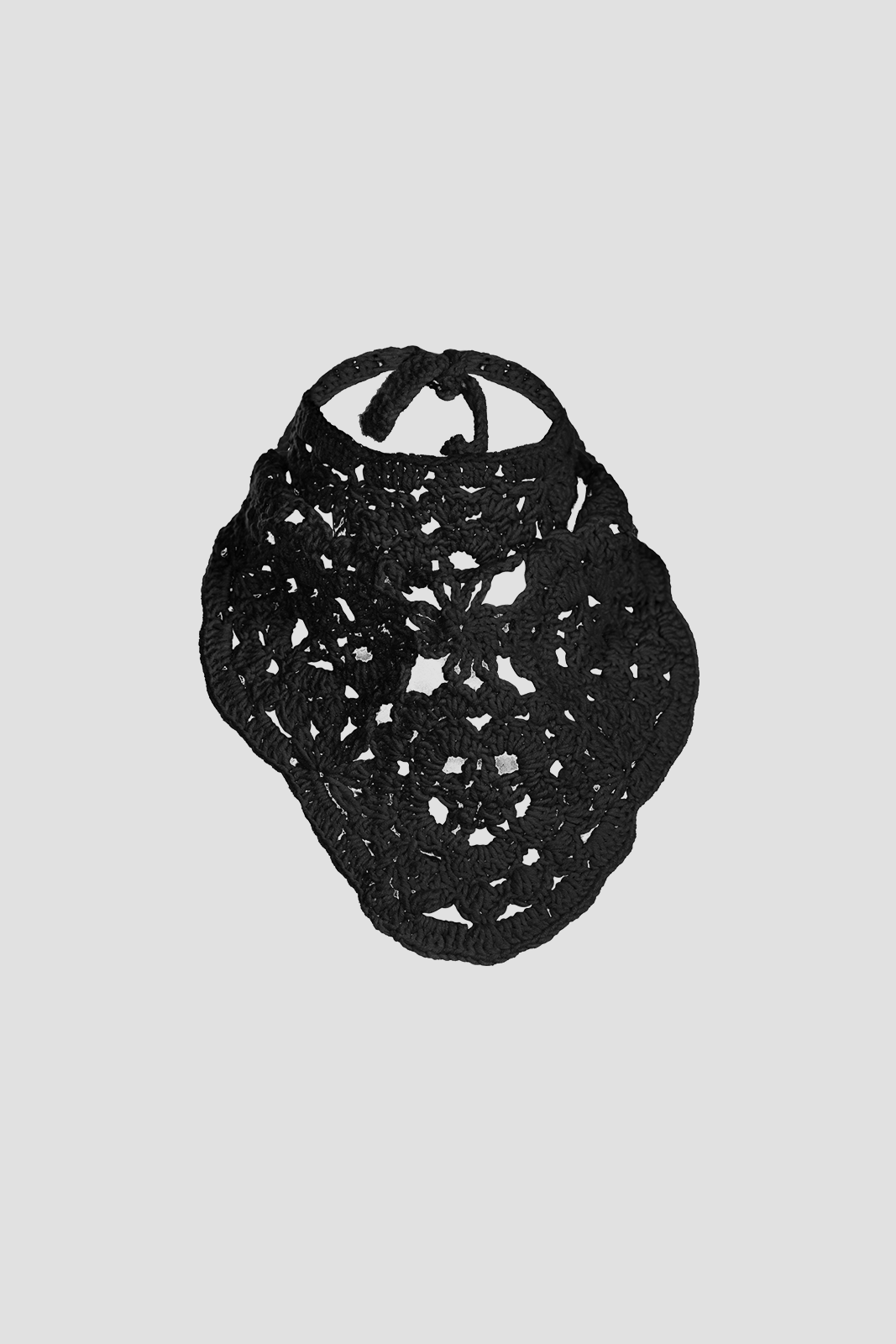 Plain Crochet Hair Scarf Black