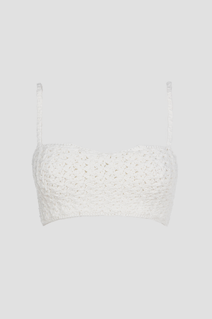 Crochet Crop Top Off-White