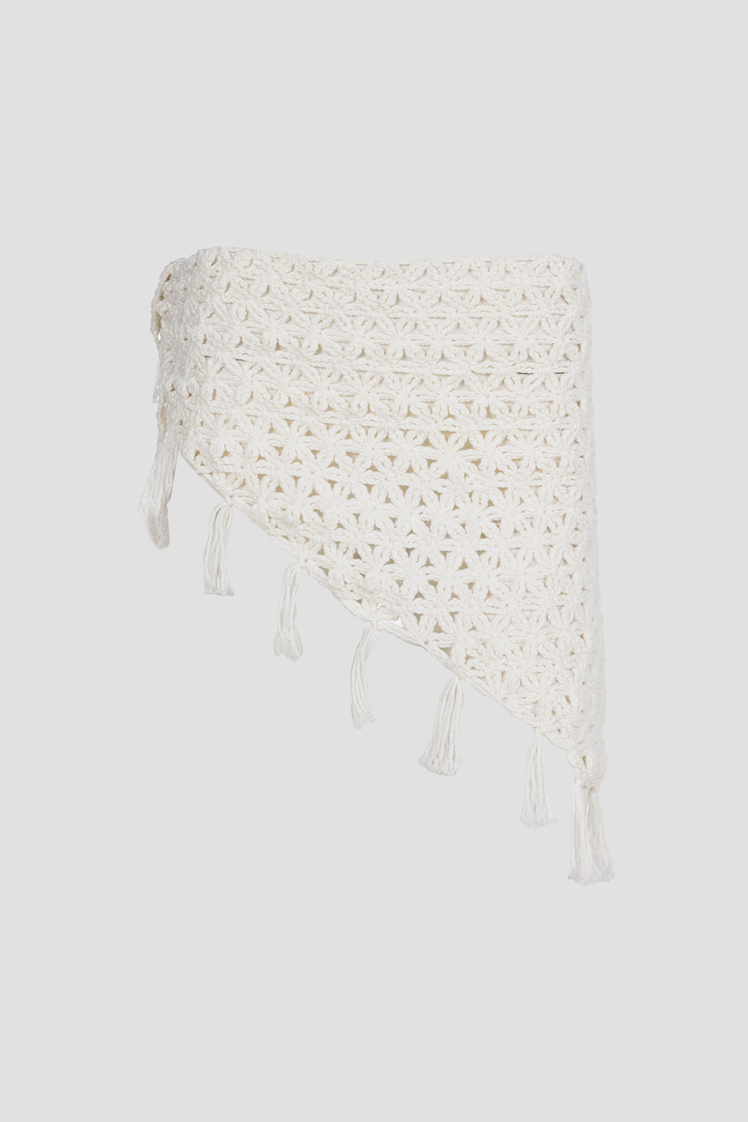 Fringed Crochet Sarong Off White