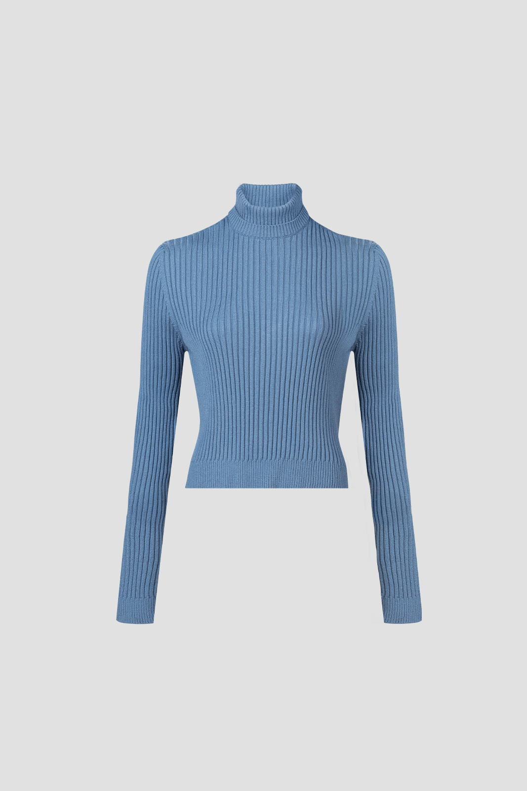 Ribbed Knit Pullover Blue