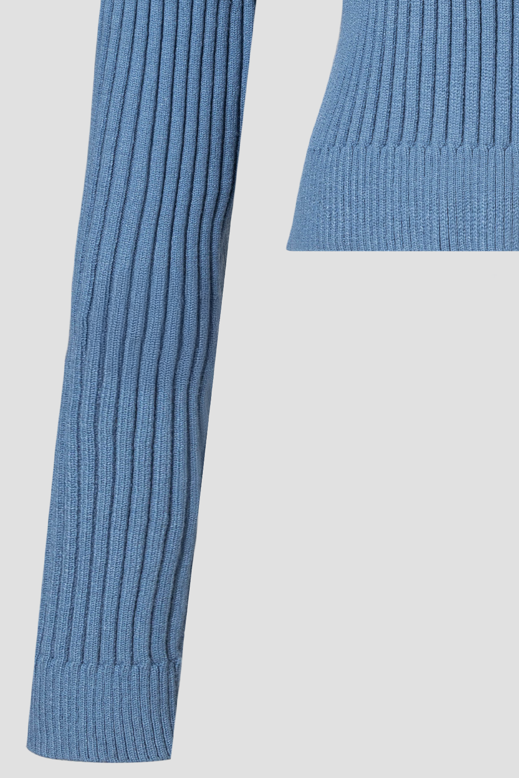 Ribbed Knit Pullover Blue